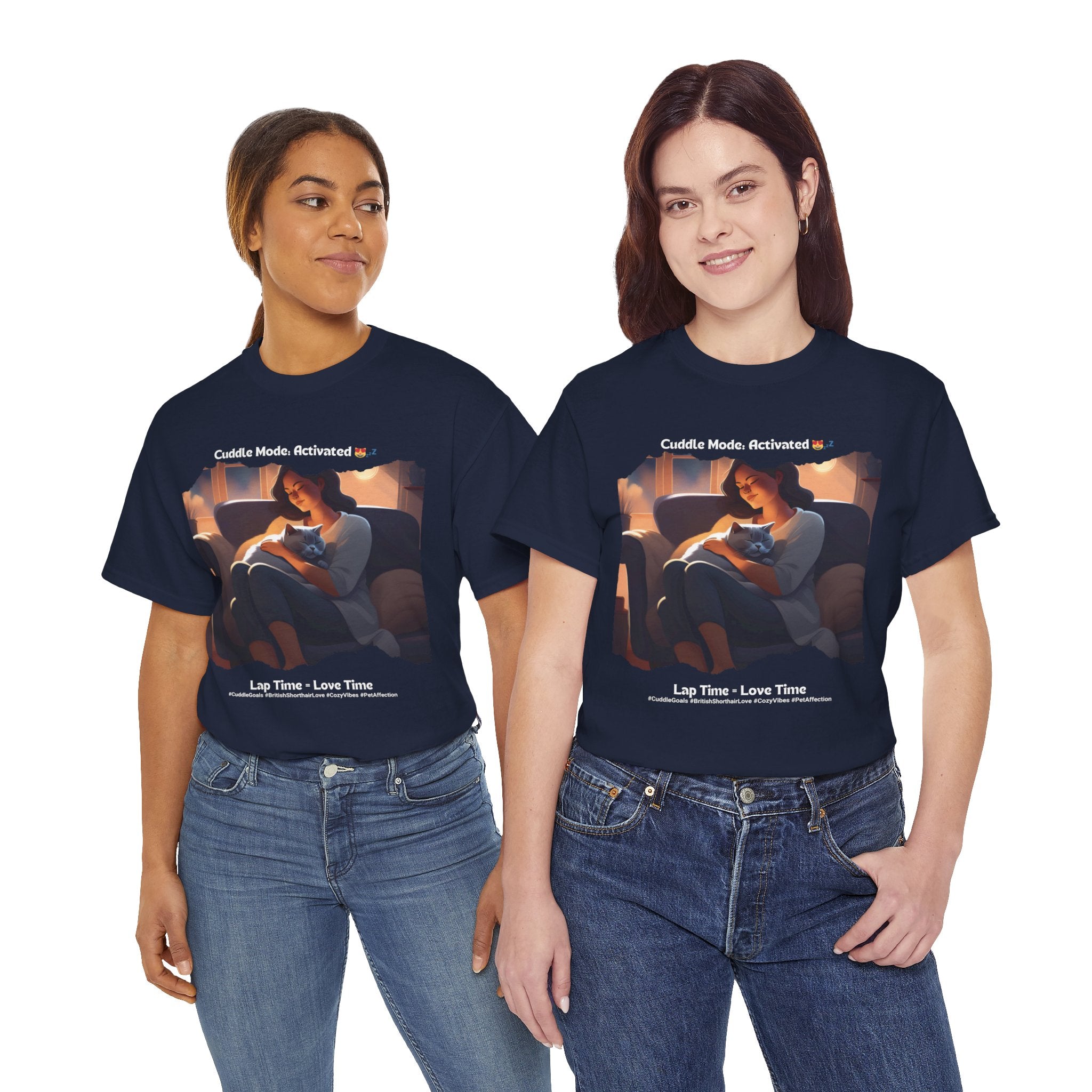 Women's - Cuddle Mode: Activated: British Shorthair Love T-Shirt