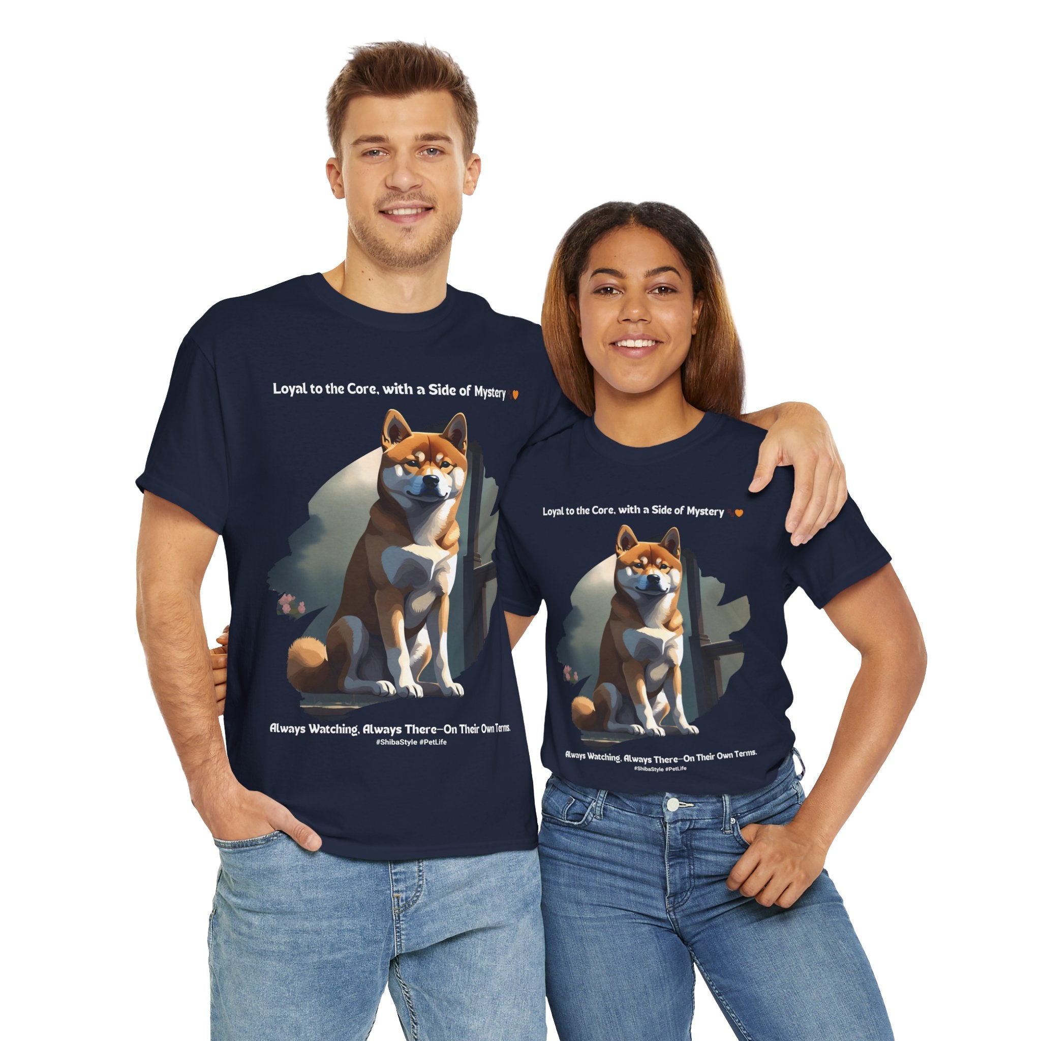 Unisex - Loyal to the Core, Mysterious to the End: Shiba Inu T-Shirt