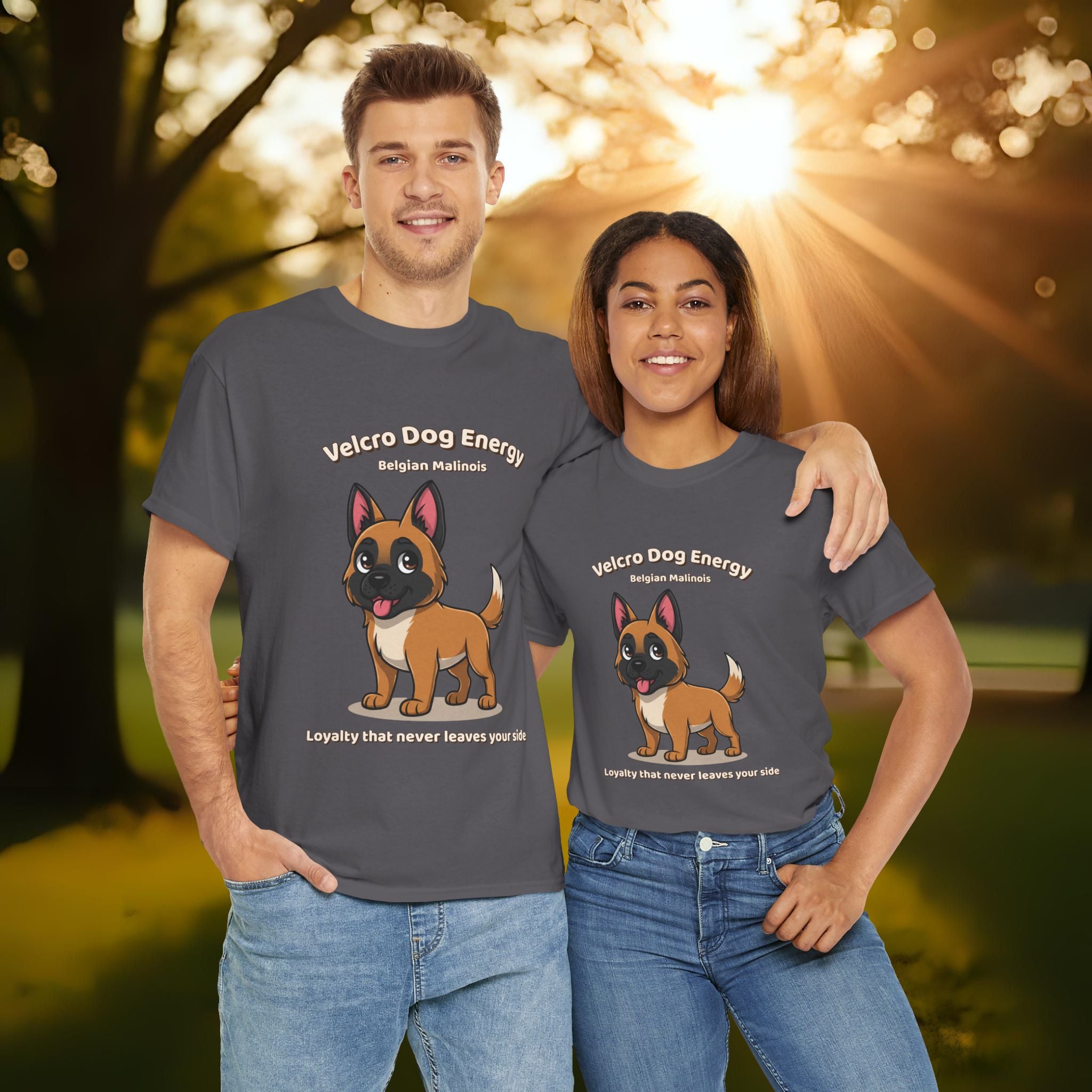 Unisex T-Shirt – Velcro Dog Energy: Belgian Malinois Everyday Moments Edition