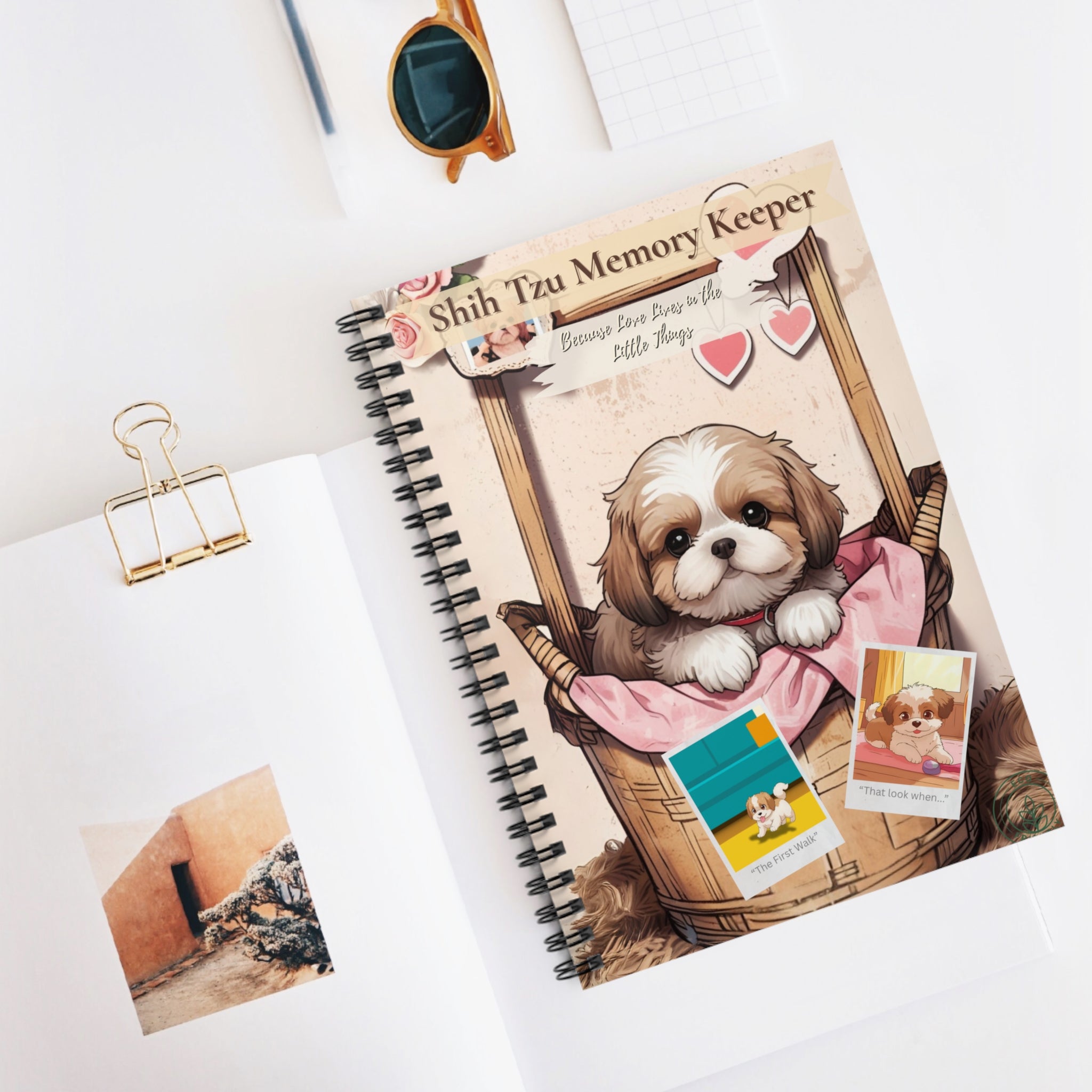 Shih Tzu Memory Keeper – Polaroid-Style Memory Keeper, Scrapbook for Dog Lovers, Gift for Pet Owners, Journaling, Cute Stationery
