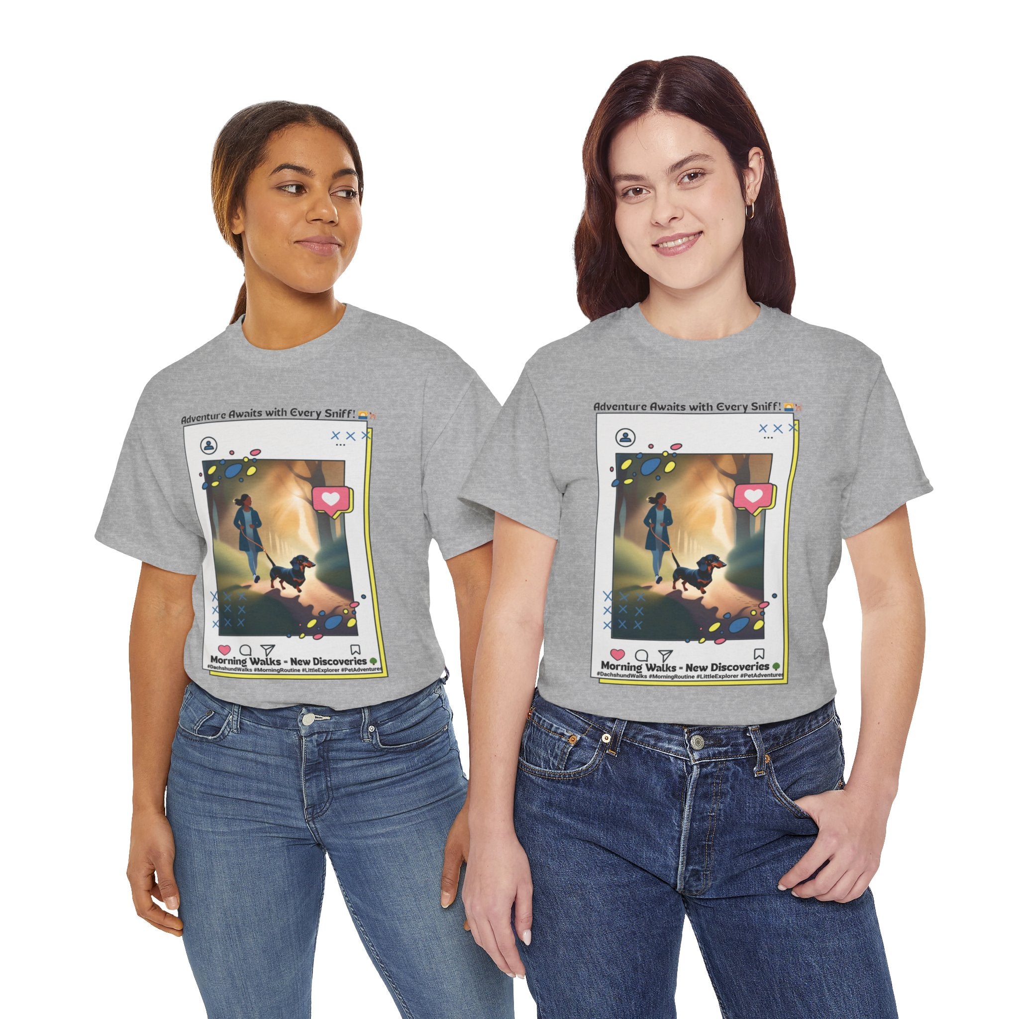 Women's - Morning Walks with Max: Dachshund Exploration T-Shirt