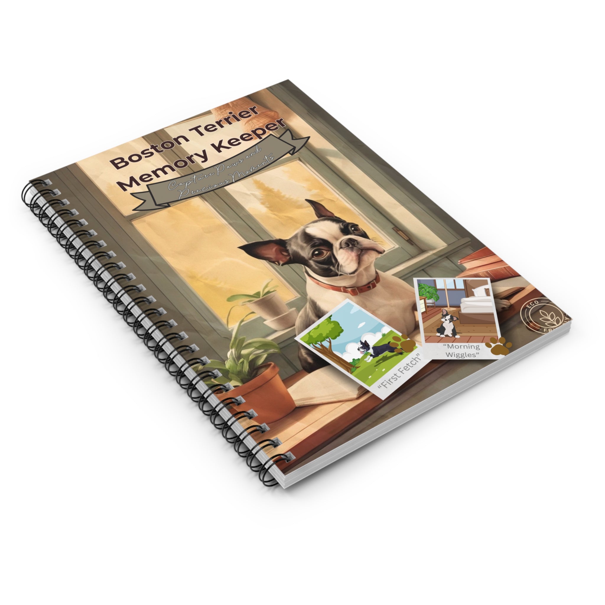 Boston Terrier Spiral Notebook - Dog Memory Keeper, Gift for Dog Lovers, Journal for Pet Memories, Cute Dog Lover Stationery, Pet [...]
