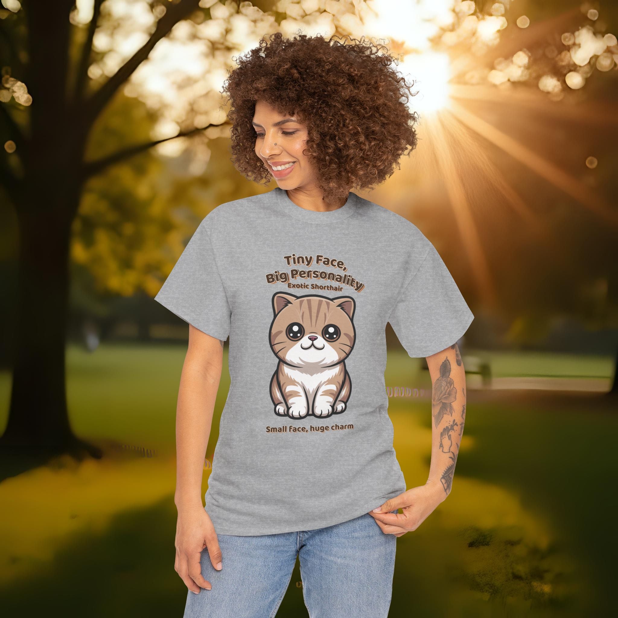 Unisex T-Shirt – Tiny Face, Big Personality: Exotic Shorthair Everyday Moments Edition