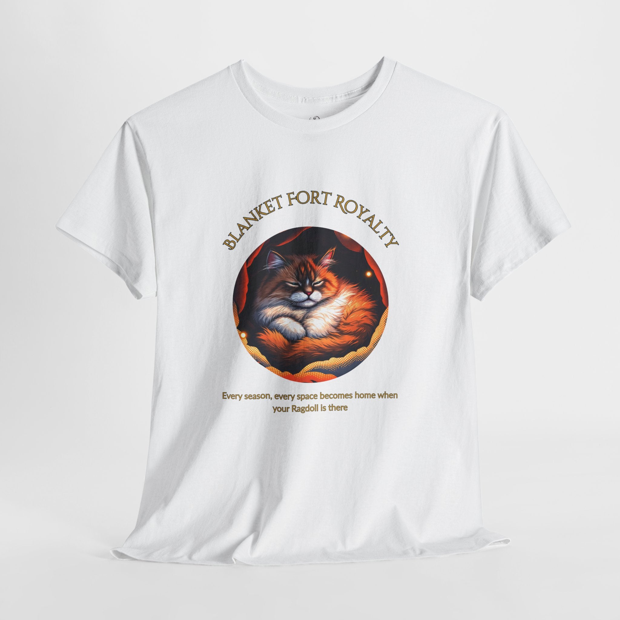 Unisex T-Shirt – Blanket Fort Royalty: Ragdoll Cat Cozy Fall Shirt