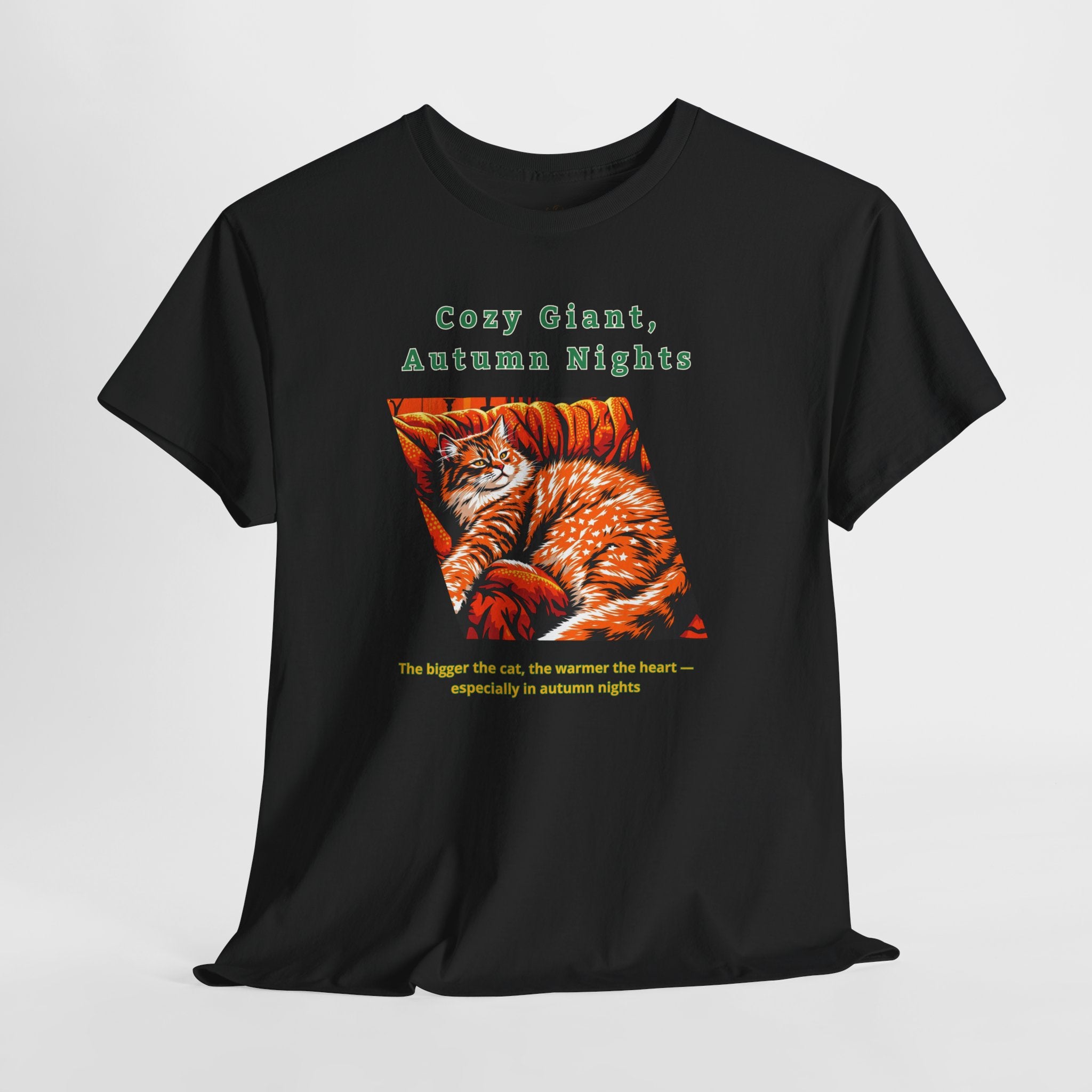Unisex T-Shirt – Cozy Giant, Autumn Nights: Maine Coon Cat Shirt