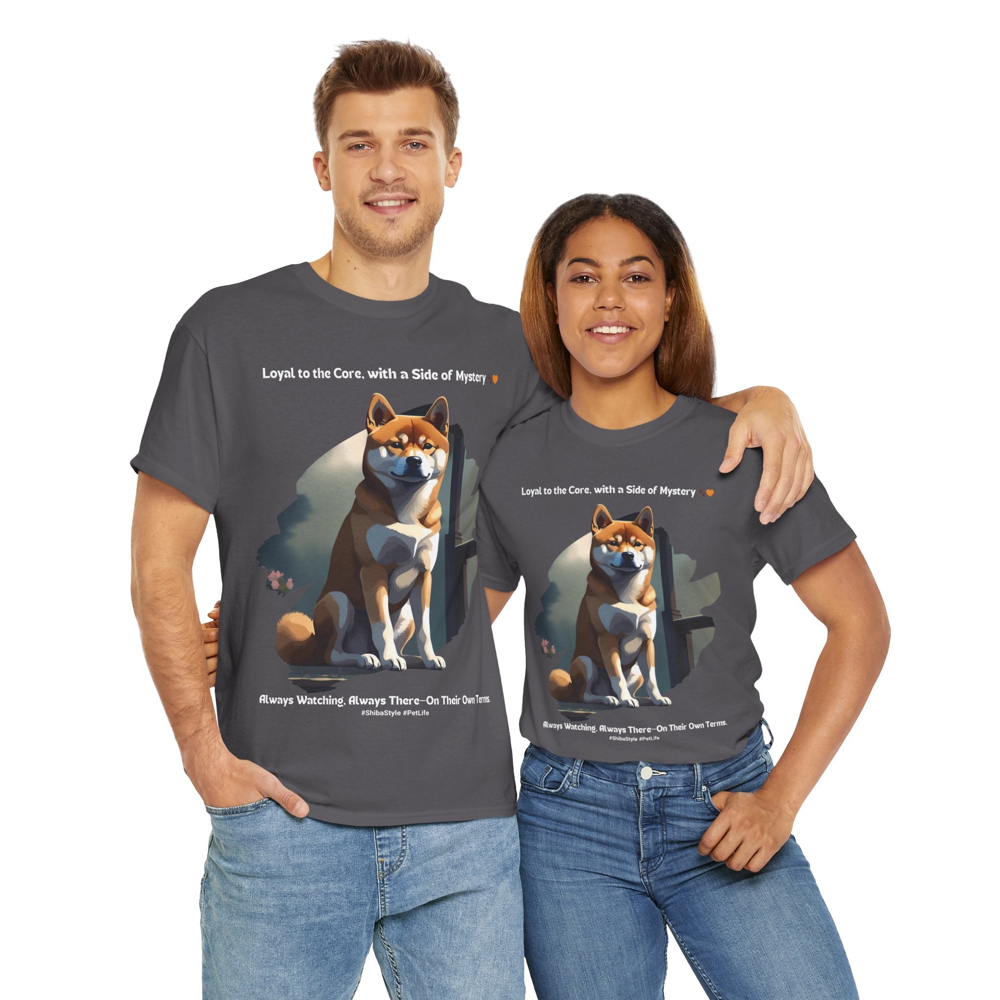 Unisex - Loyal to the Core, Mysterious to the End: Shiba Inu T-Shirt