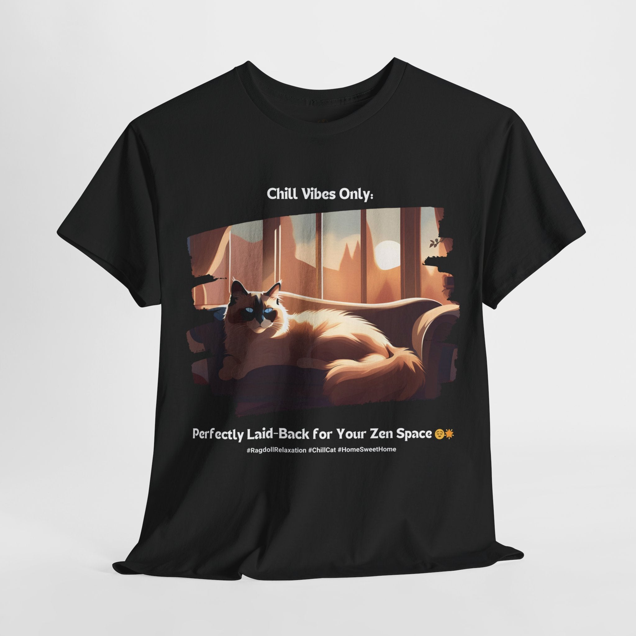 Women's - Chill Vibes Only: Ragdoll Relaxation T-Shirt