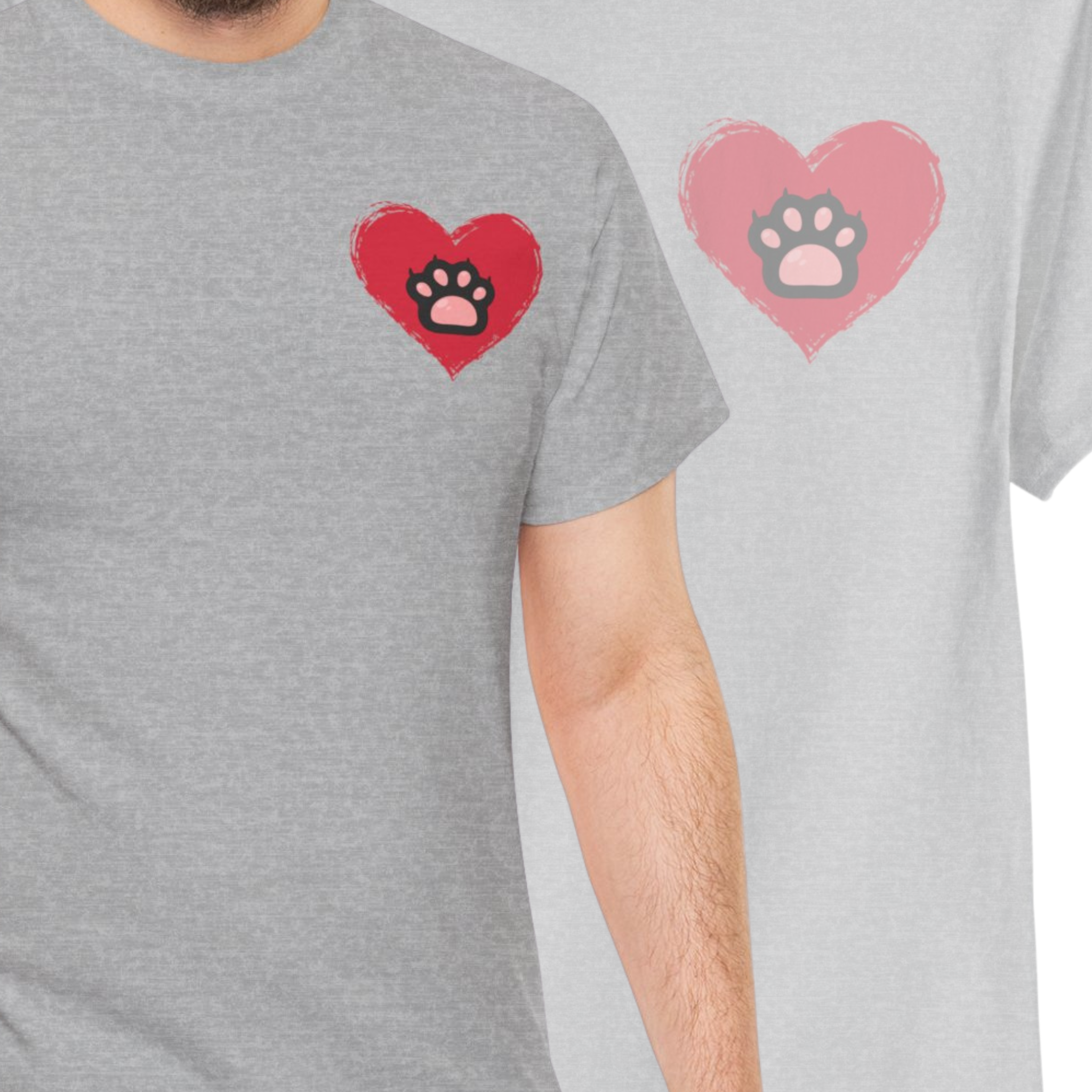 Unisex - Paw Print Love  T-Shirt