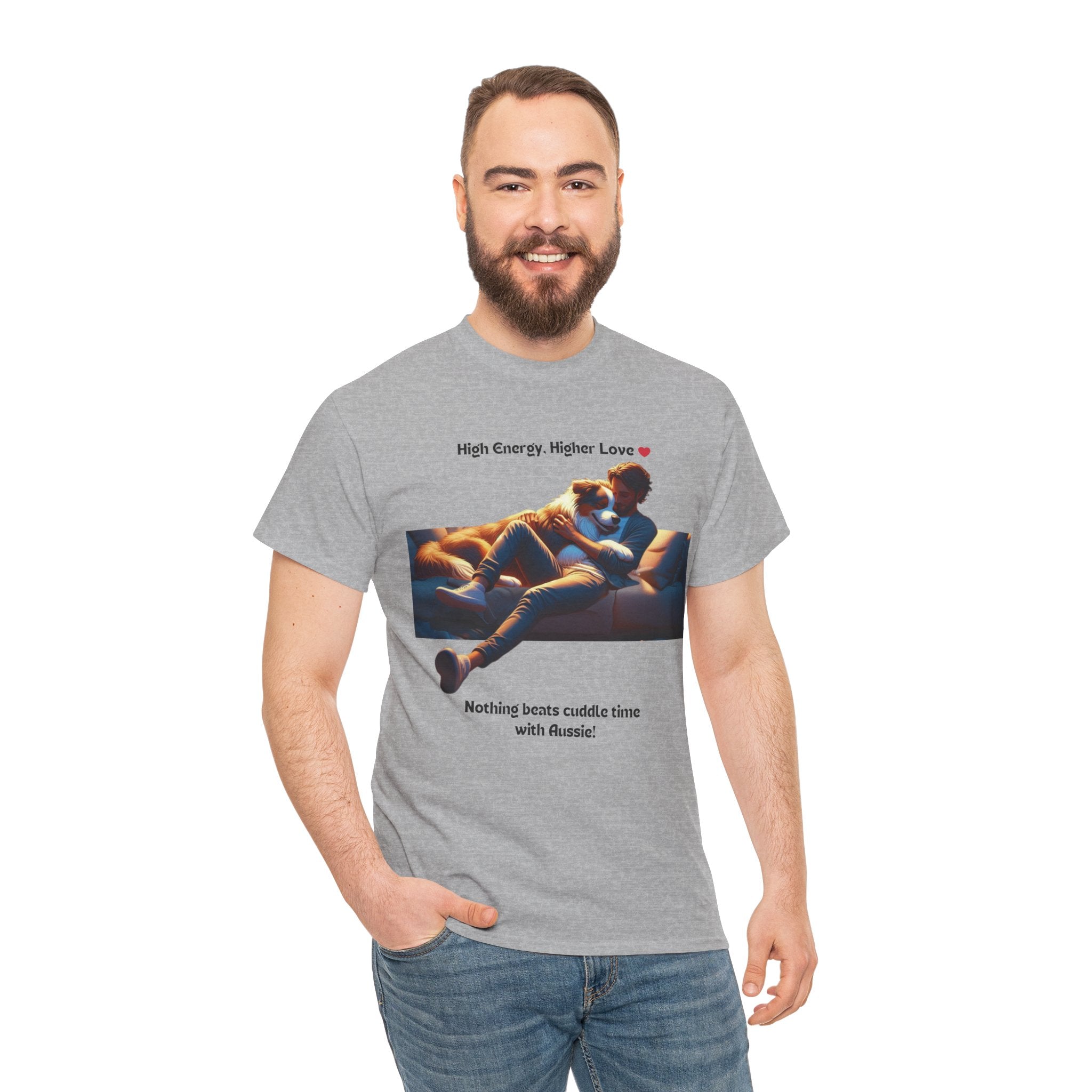 Men's - High Energy, Higher Love: Aussie Cuddle T-Shirt