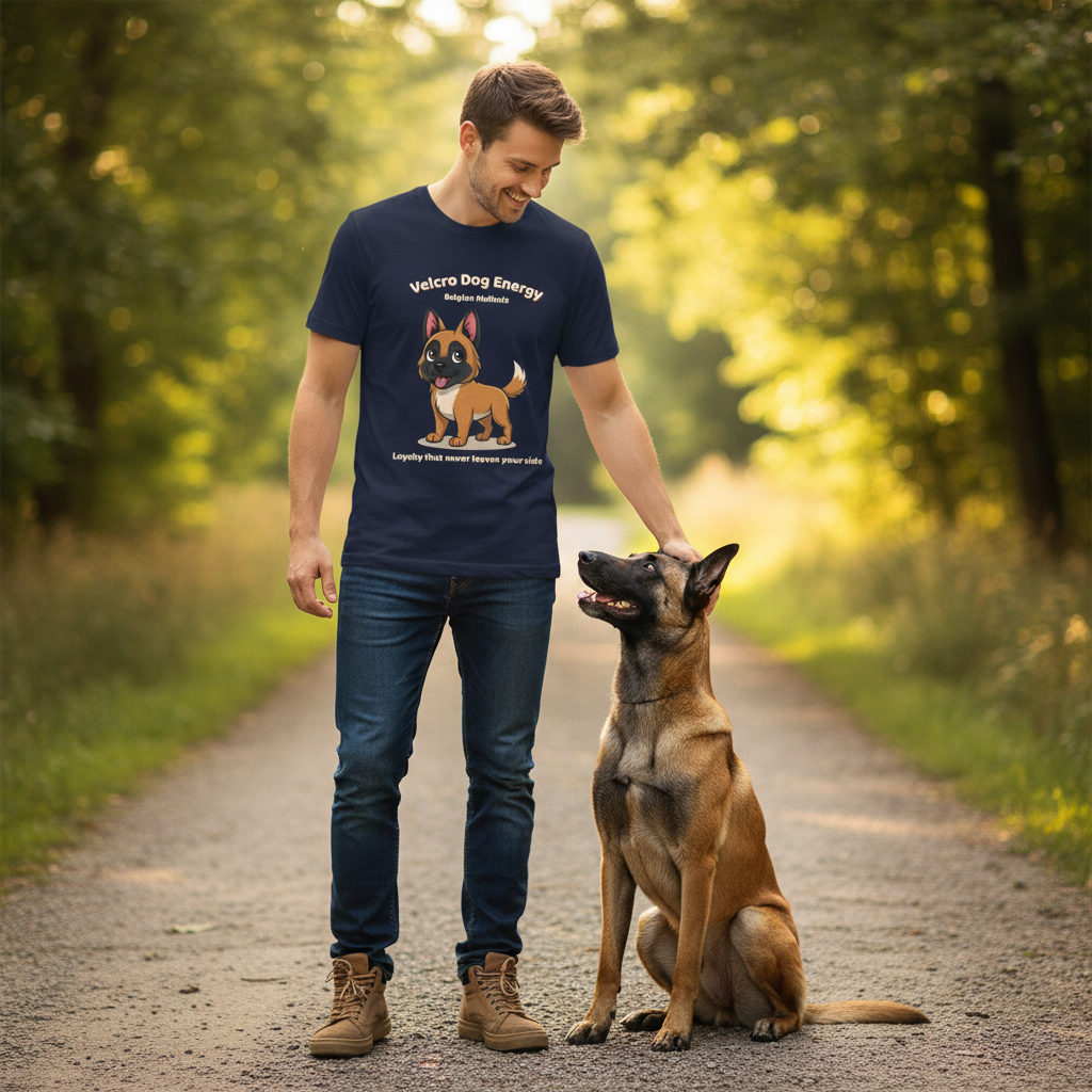 Unisex T-Shirt – Velcro Dog Energy: Belgian Malinois Everyday Moments Edition