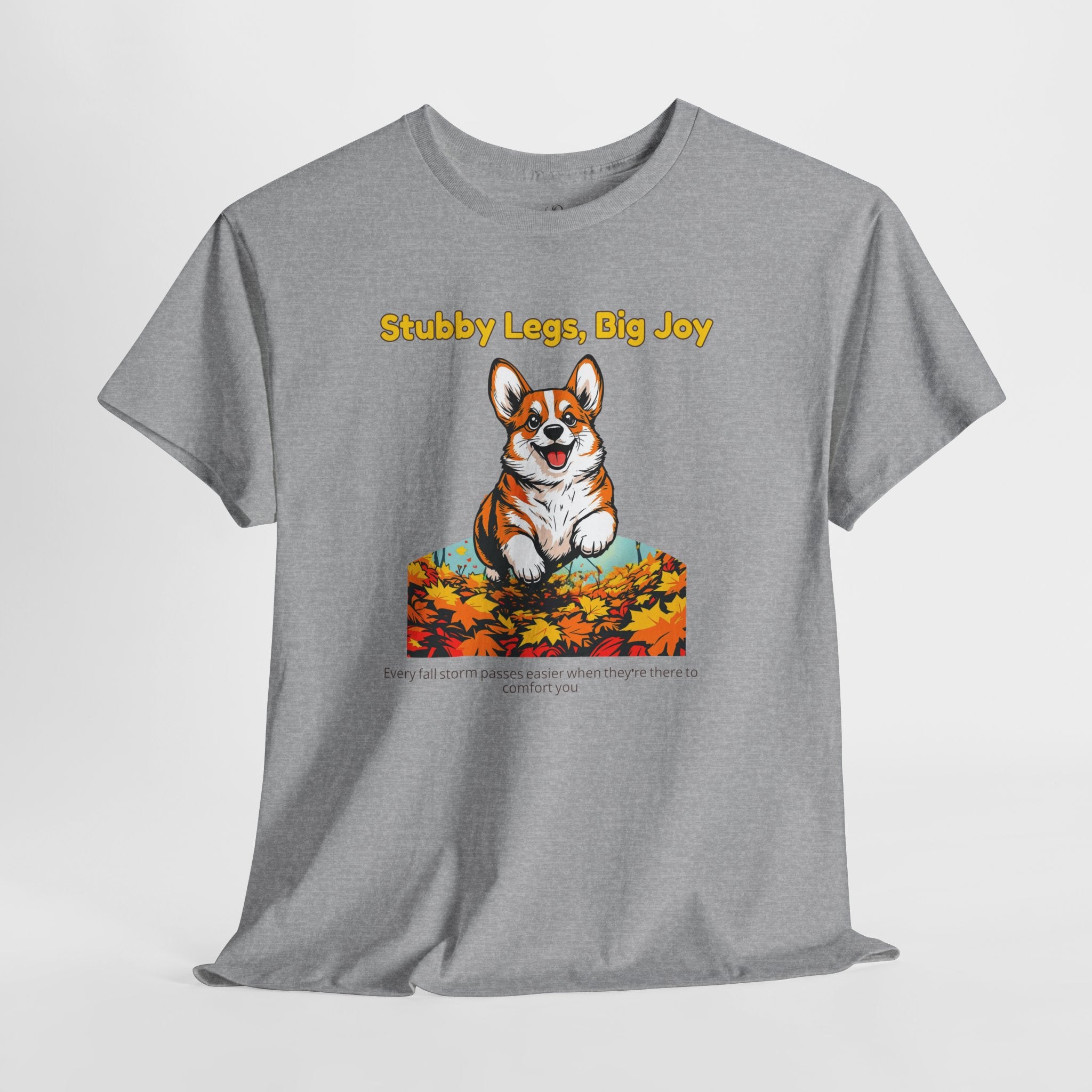 Unisex T-Shirt – Stubby Legs, Big Joy: Corgi Autumn Shirt