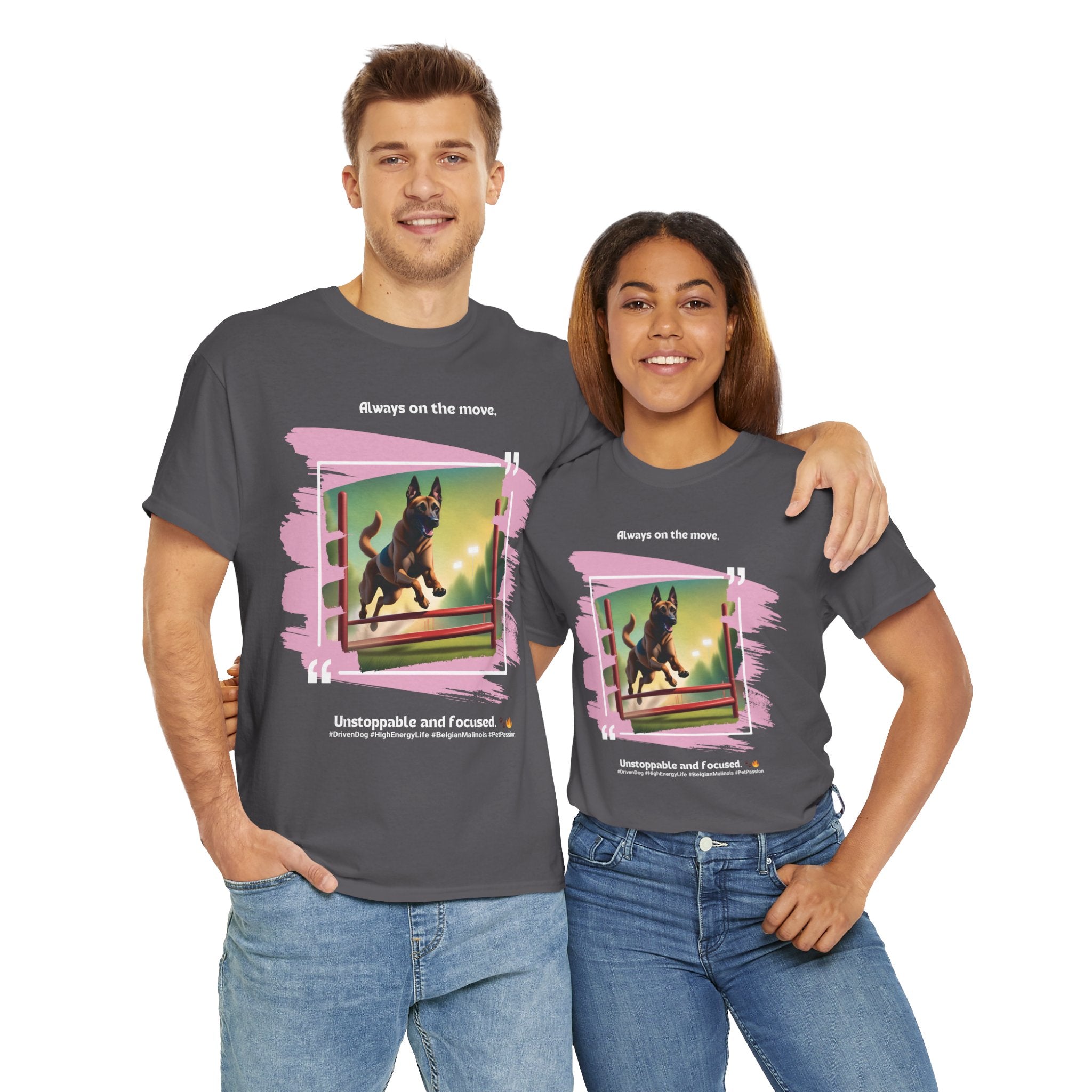 Unisex - Unstoppable Belgian Malinois: Active Dog T-Shirt