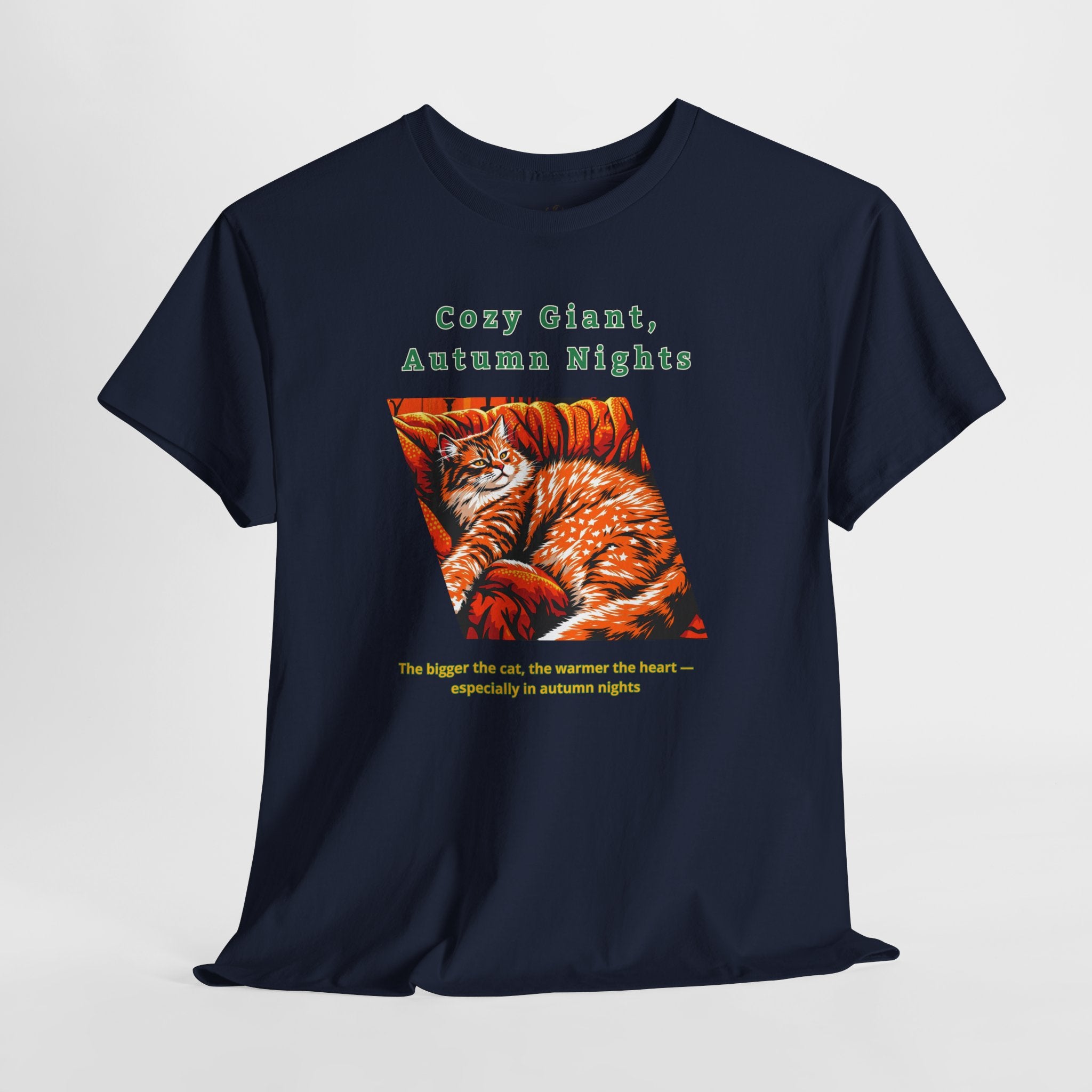 Unisex T-Shirt – Cozy Giant, Autumn Nights: Maine Coon Cat Shirt