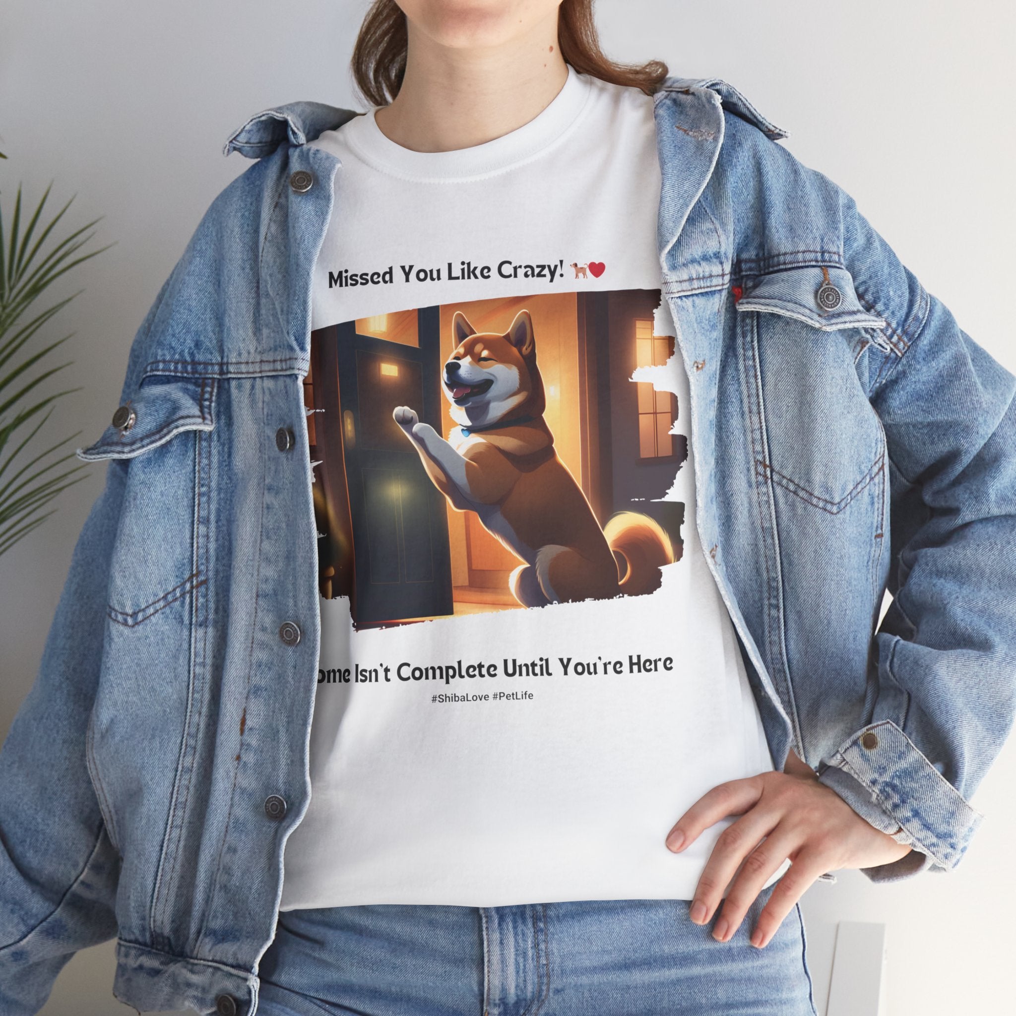 Unisex - Missed You Like Crazy: Shiba Inu T-Shirt