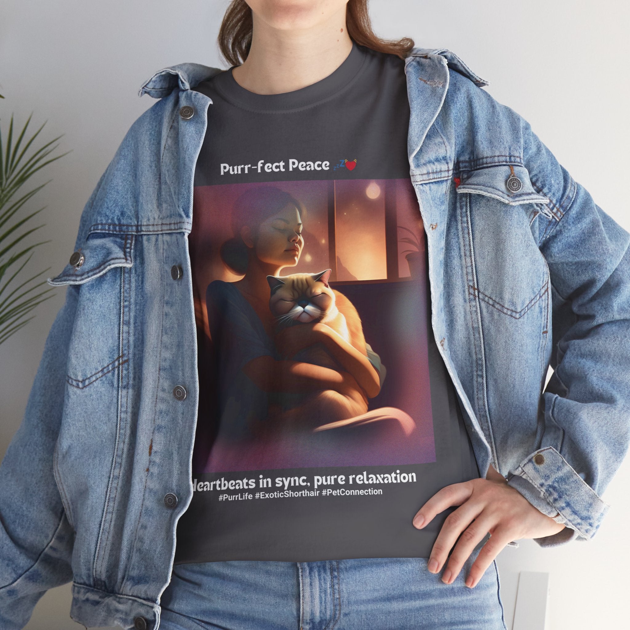 Women's - Purr-fect Peace: Exotic Shorthair Zen T-Shirt