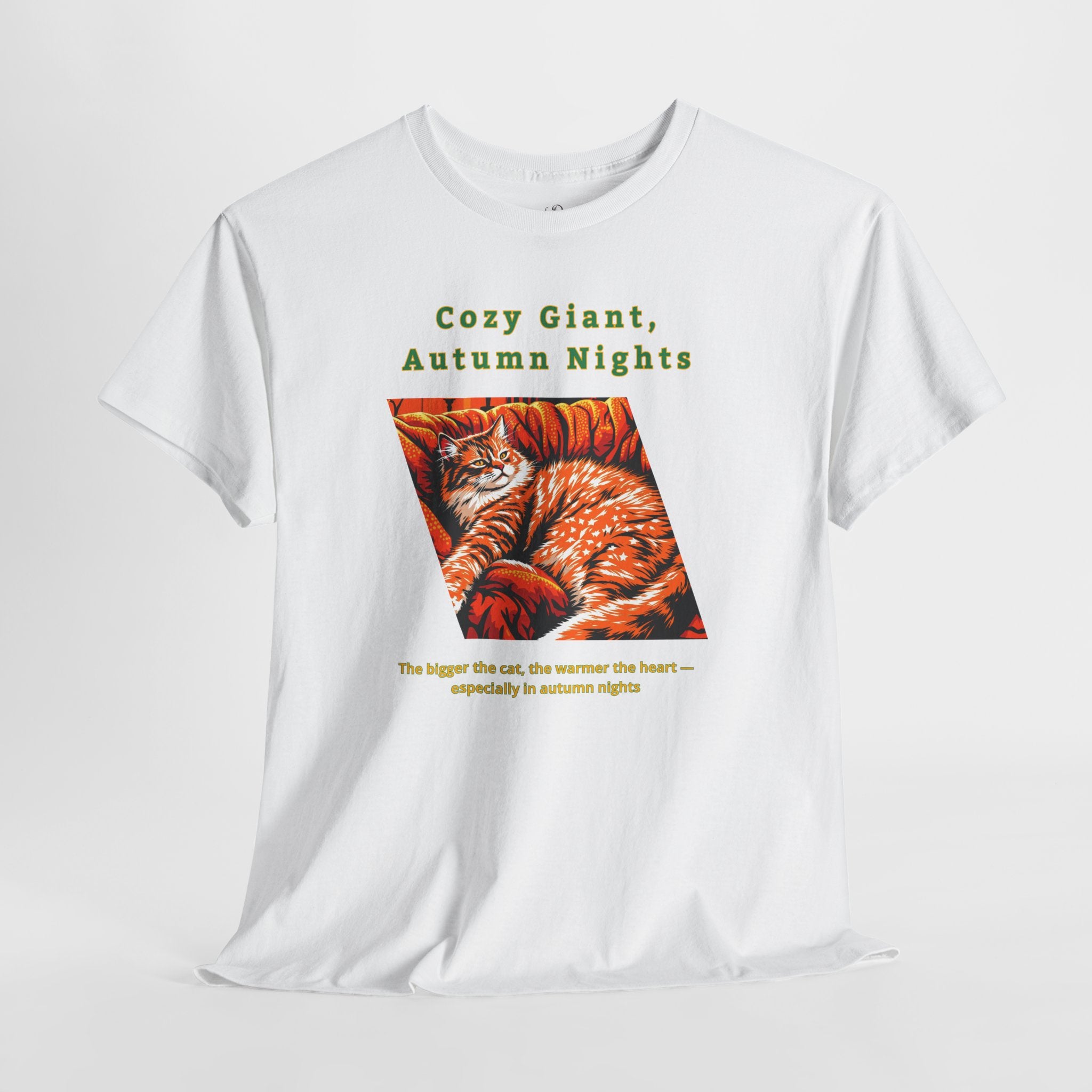 Unisex T-Shirt – Cozy Giant, Autumn Nights: Maine Coon Cat Shirt