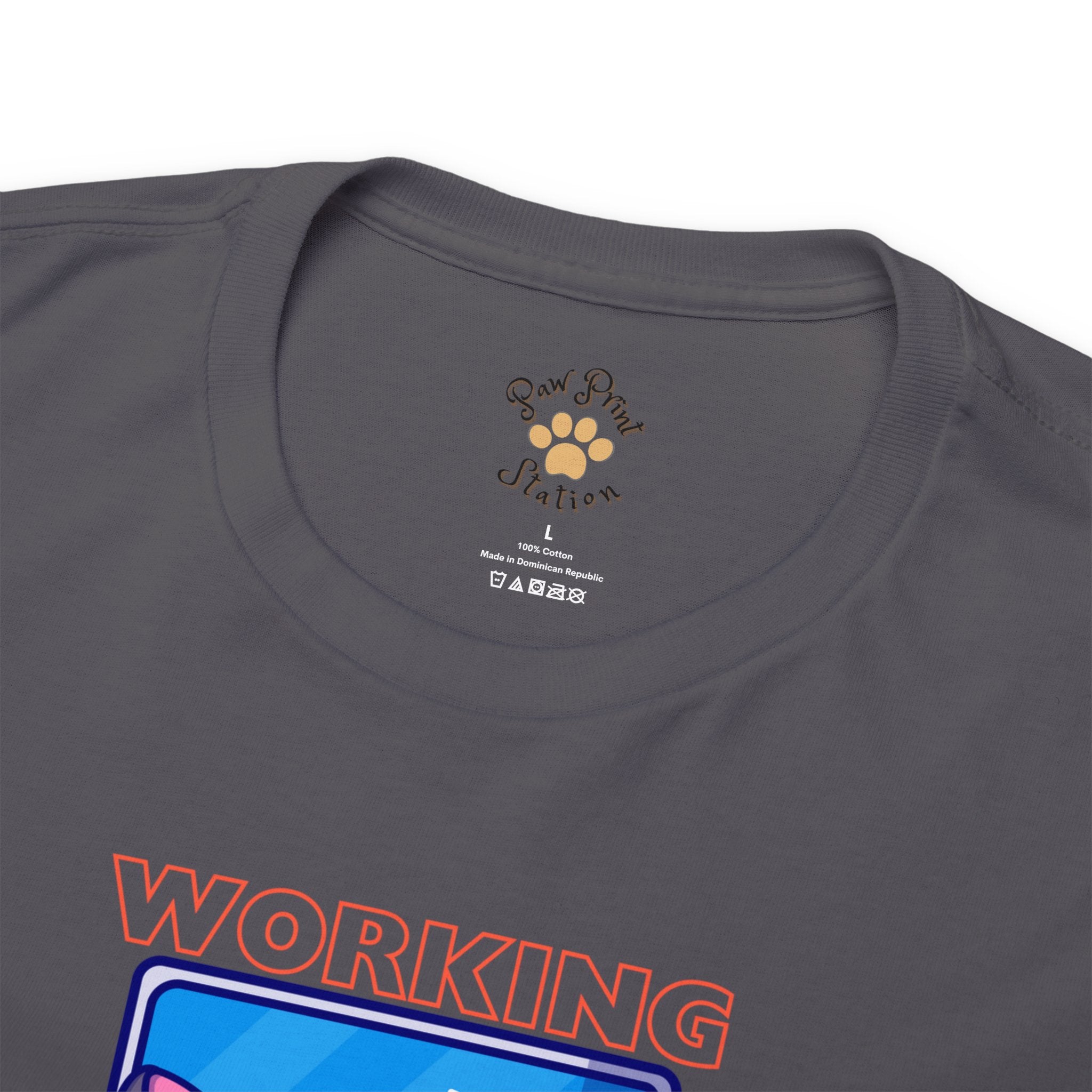 "Working with my Cat" Cotton Tee