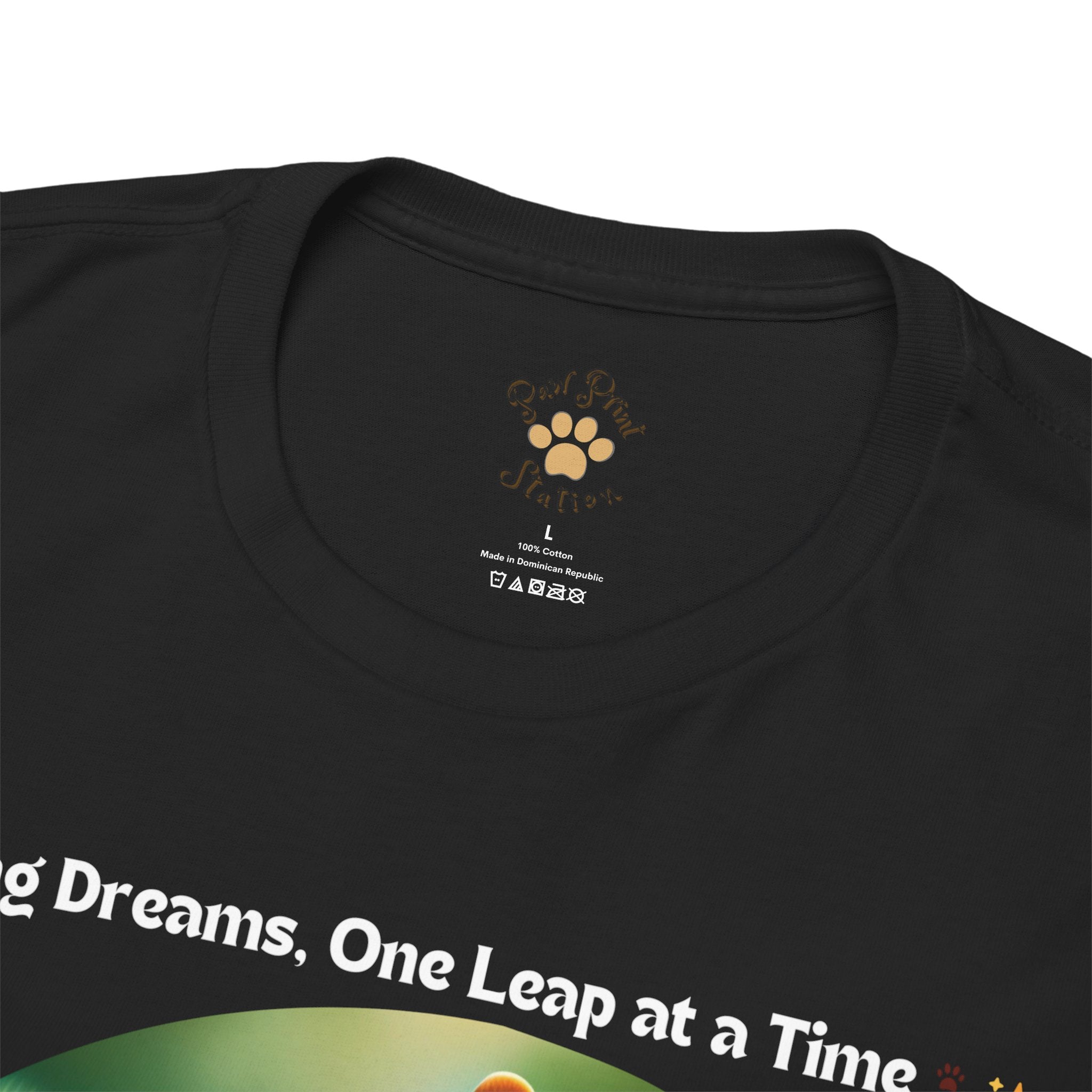 Unisex - Chasing Dreams, One Leap at a Time: Shiba Inu T-Shirt