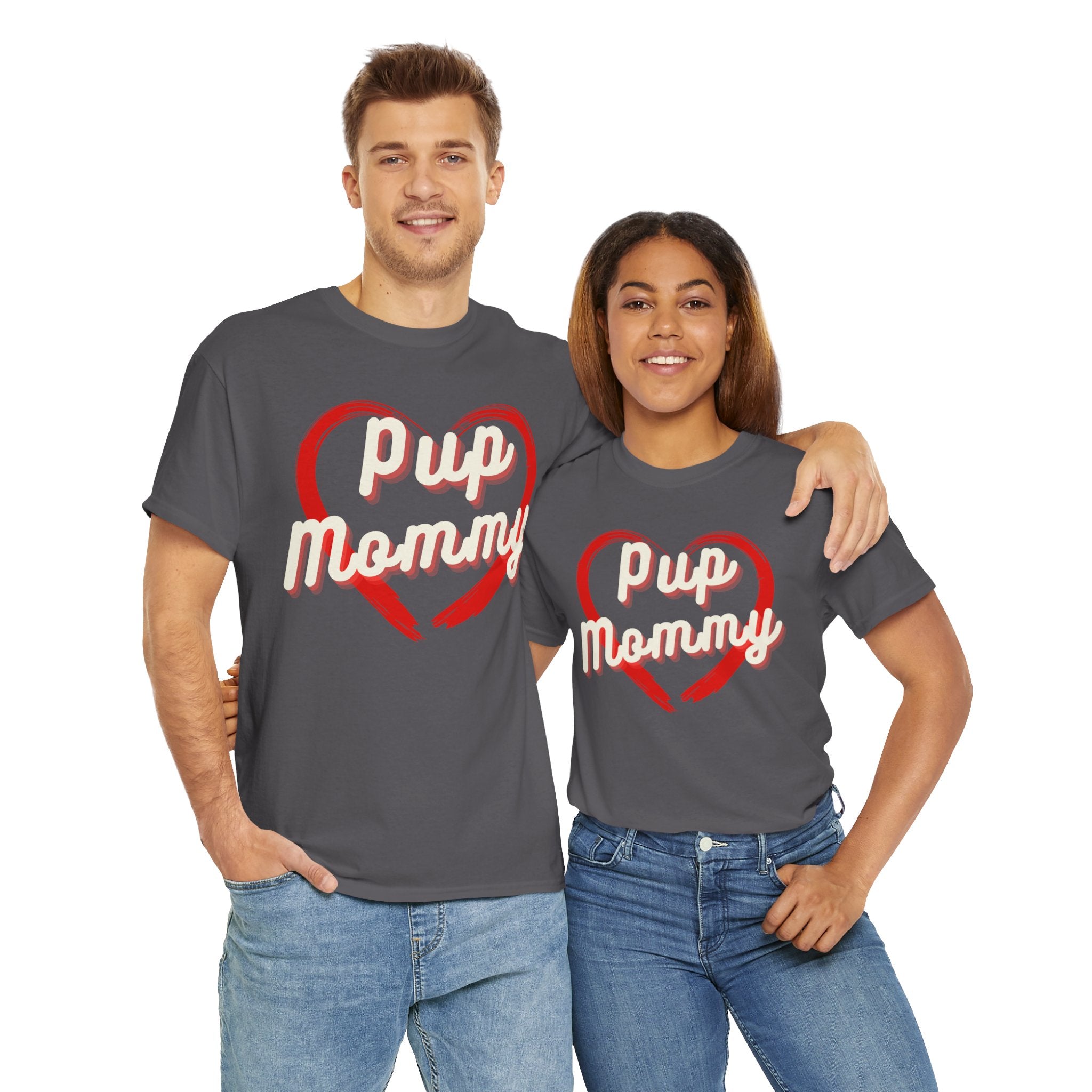 Women's - Pup Mommy Heart Dog T-Shirt