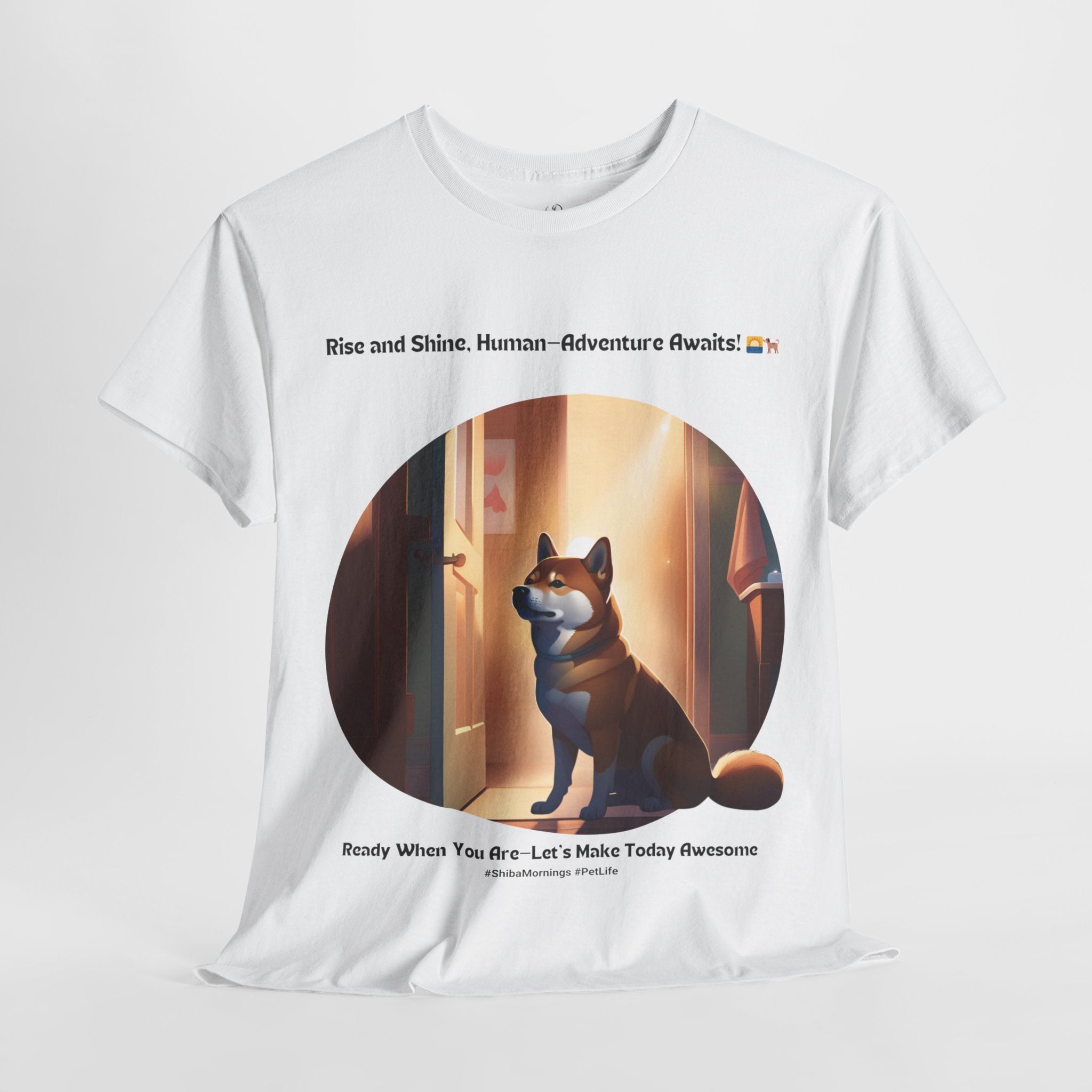 Unisex - Rise and Shine, Human: Adventure Awaits! T-Shirt