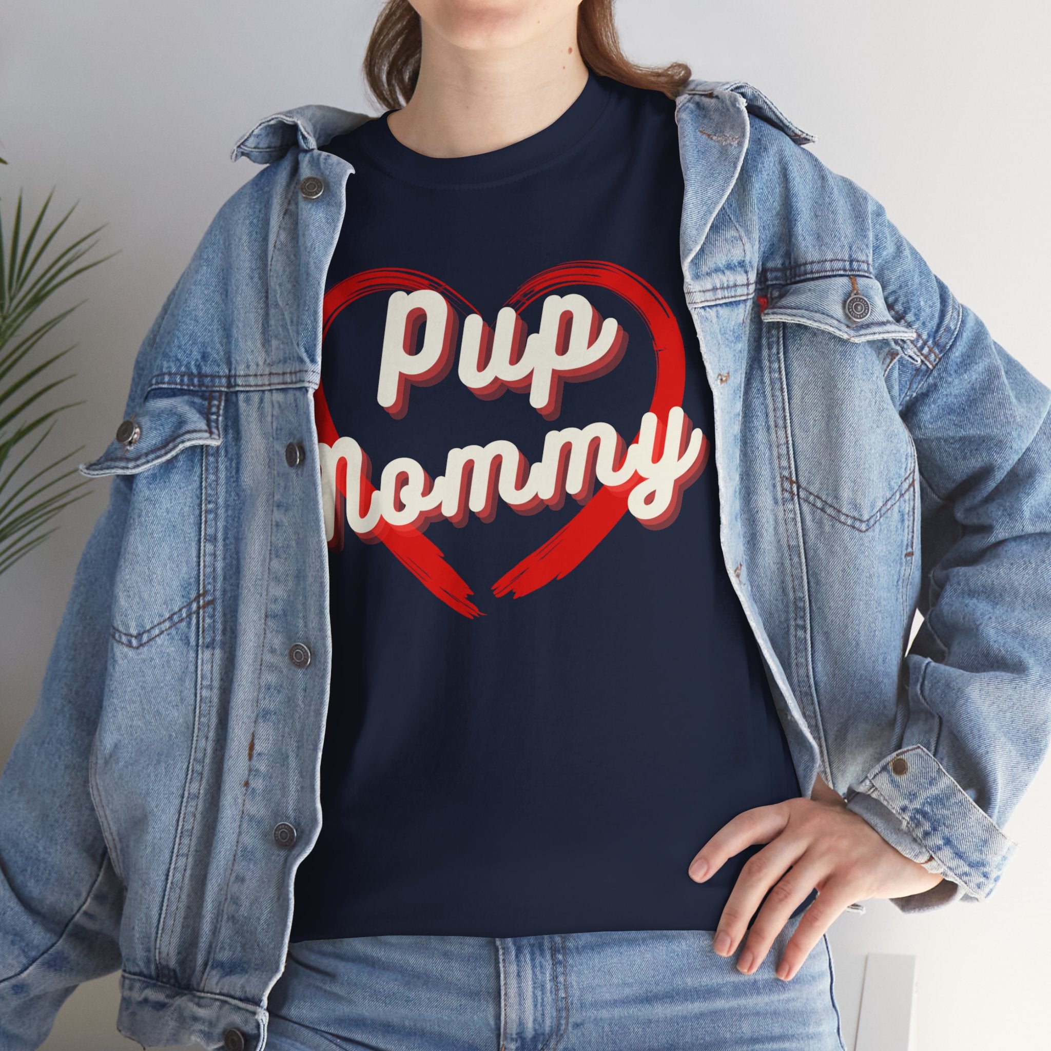 Women's - Pup Mommy Heart Dog T-Shirt