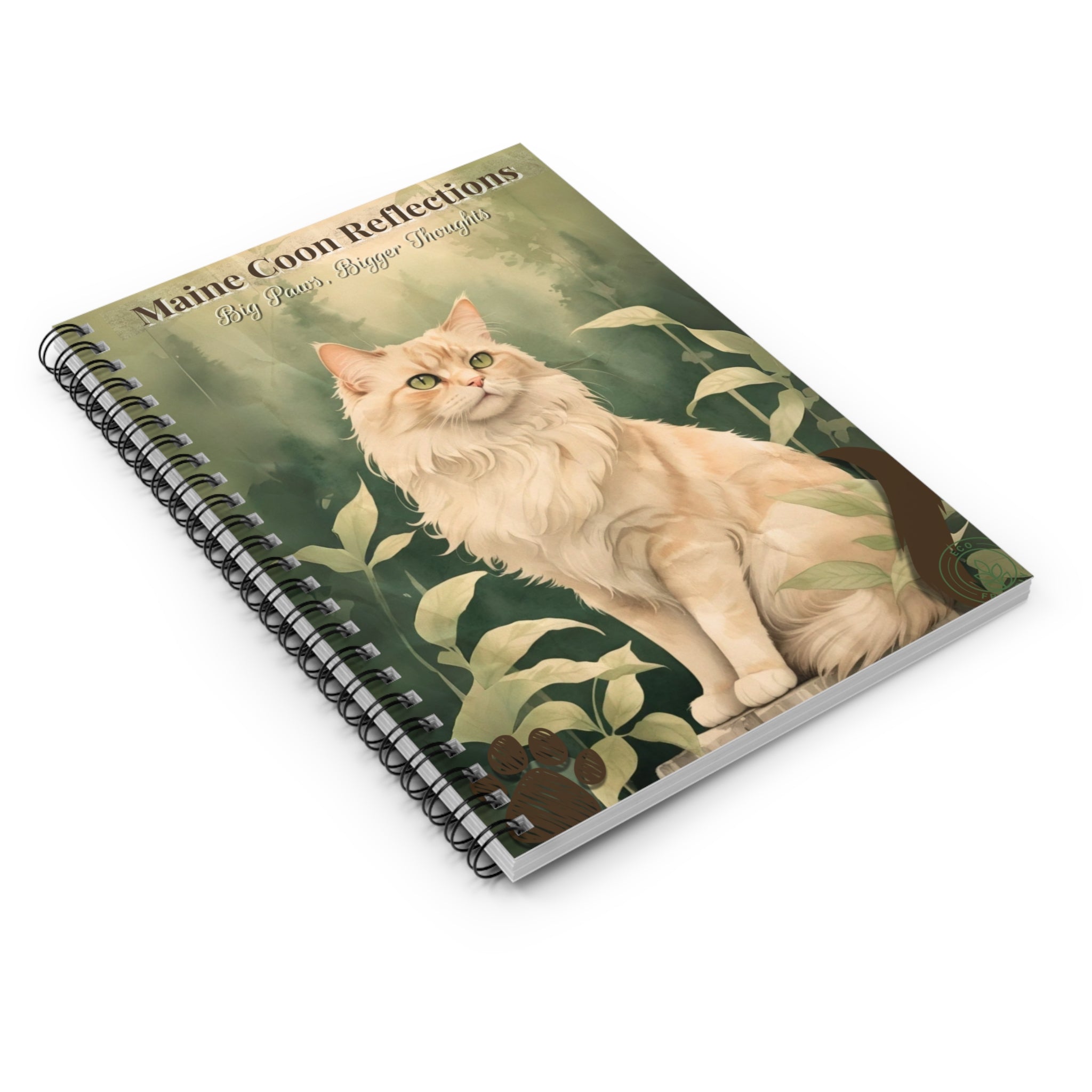 Maine Coon Cat Spiral Notebook – Perfect for Cat Lovers, Journal, Gifts, Stationery, Nature Inspired, Writing