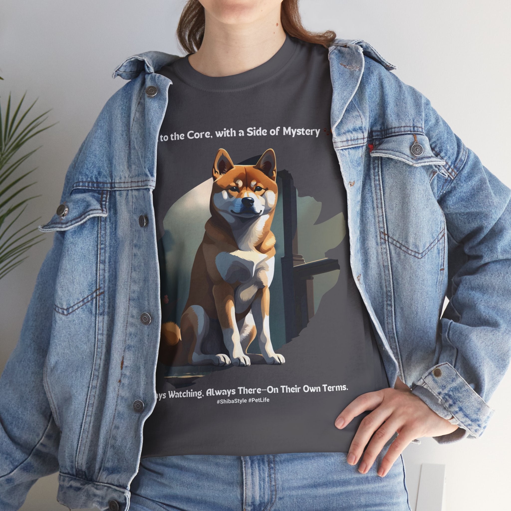 Unisex - Loyal to the Core, Mysterious to the End: Shiba Inu T-Shirt