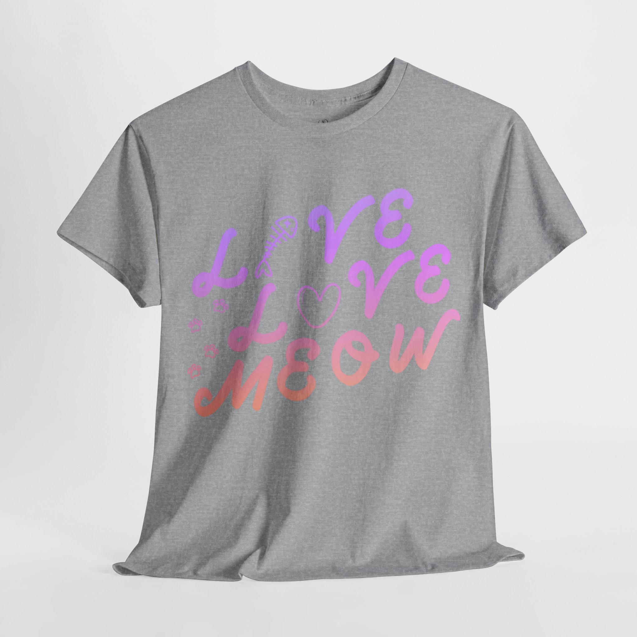 Unisex - Love, Meow, Live T-Shirt