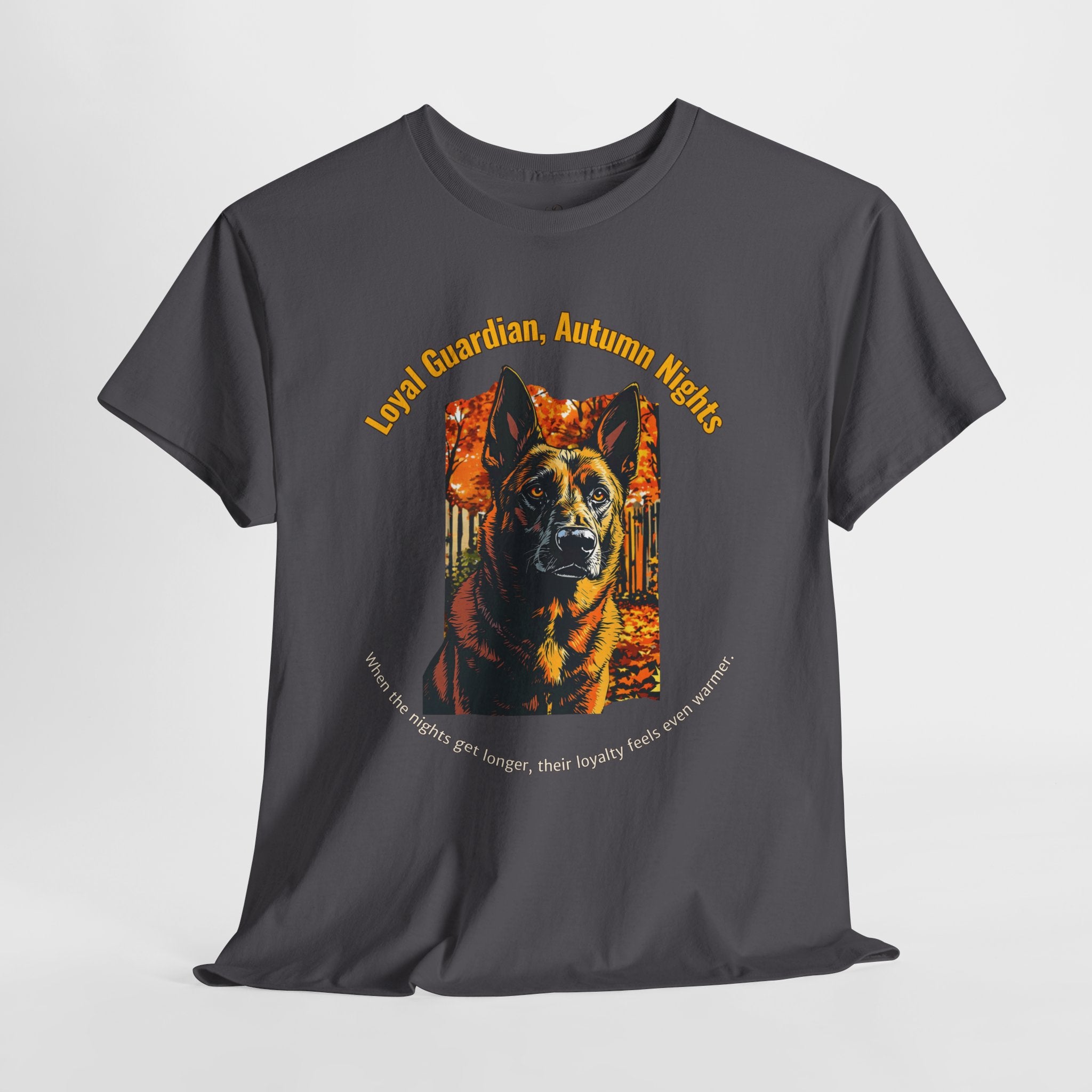 Unisex T-Shirt – Loyal Guardian, Autumn Nights: Belgian Malinois Fall Shirt