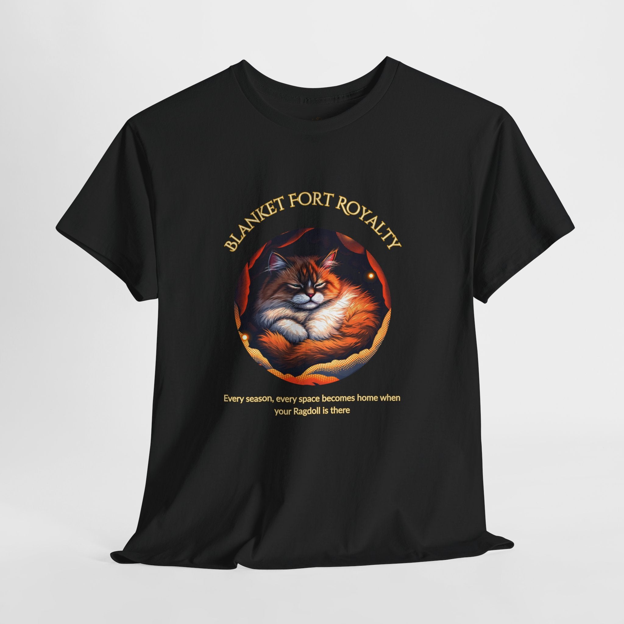 Unisex T-Shirt – Blanket Fort Royalty: Ragdoll Cat Cozy Fall Shirt