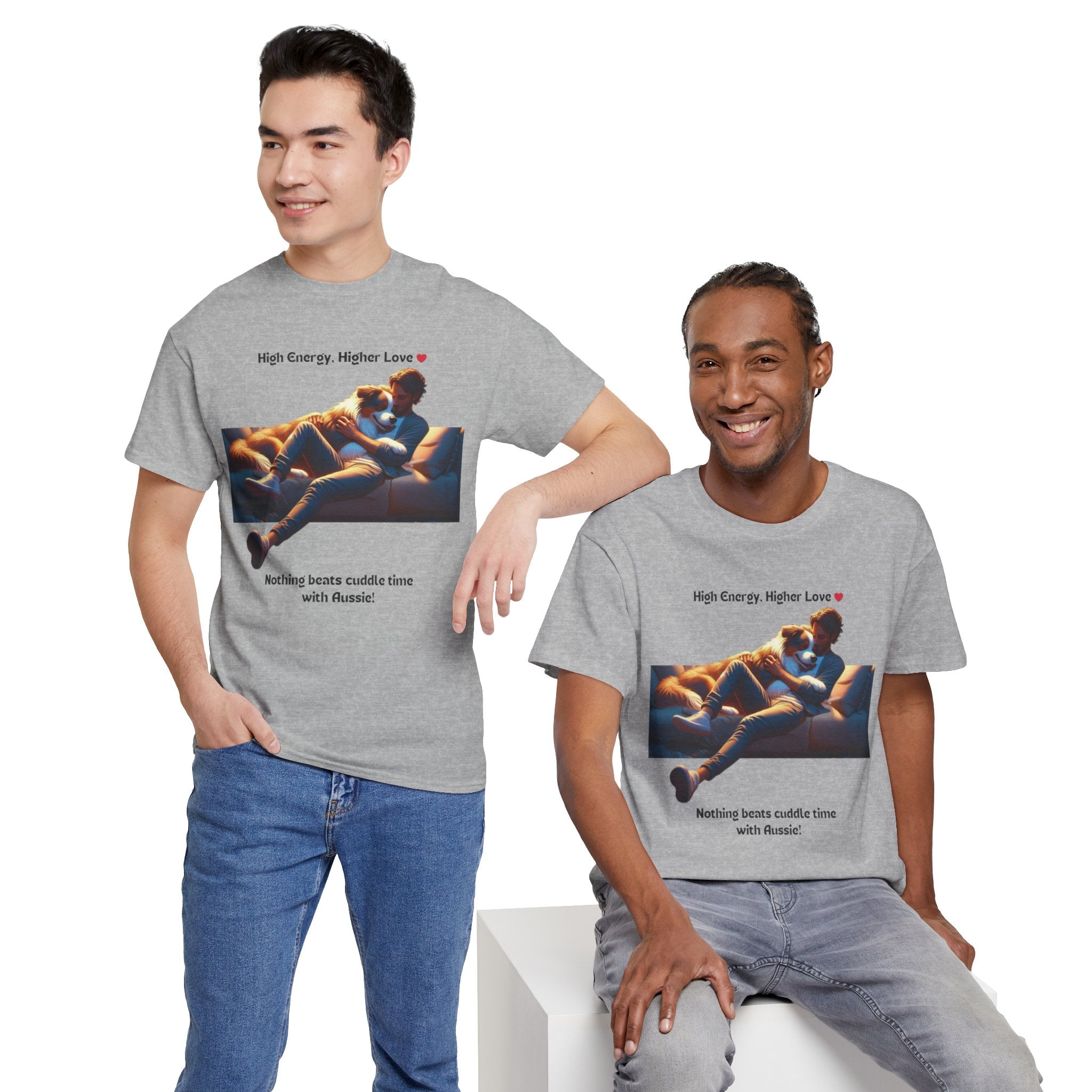 Men's - High Energy, Higher Love: Aussie Cuddle T-Shirt