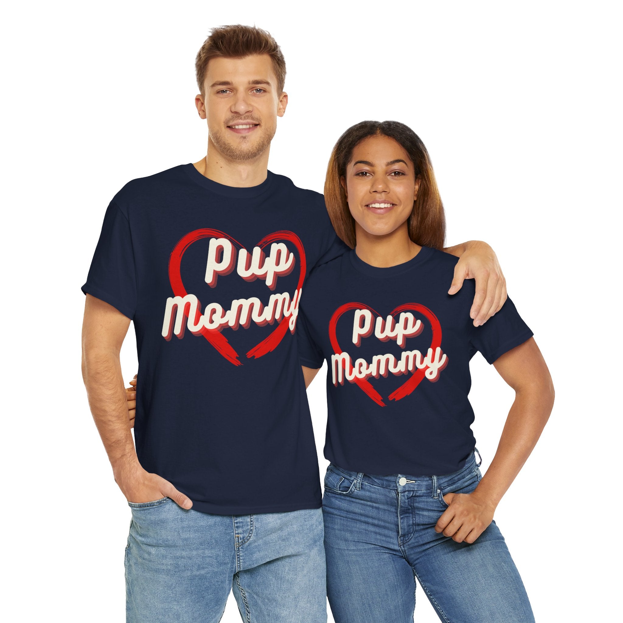 Women's - Pup Mommy Heart Dog T-Shirt