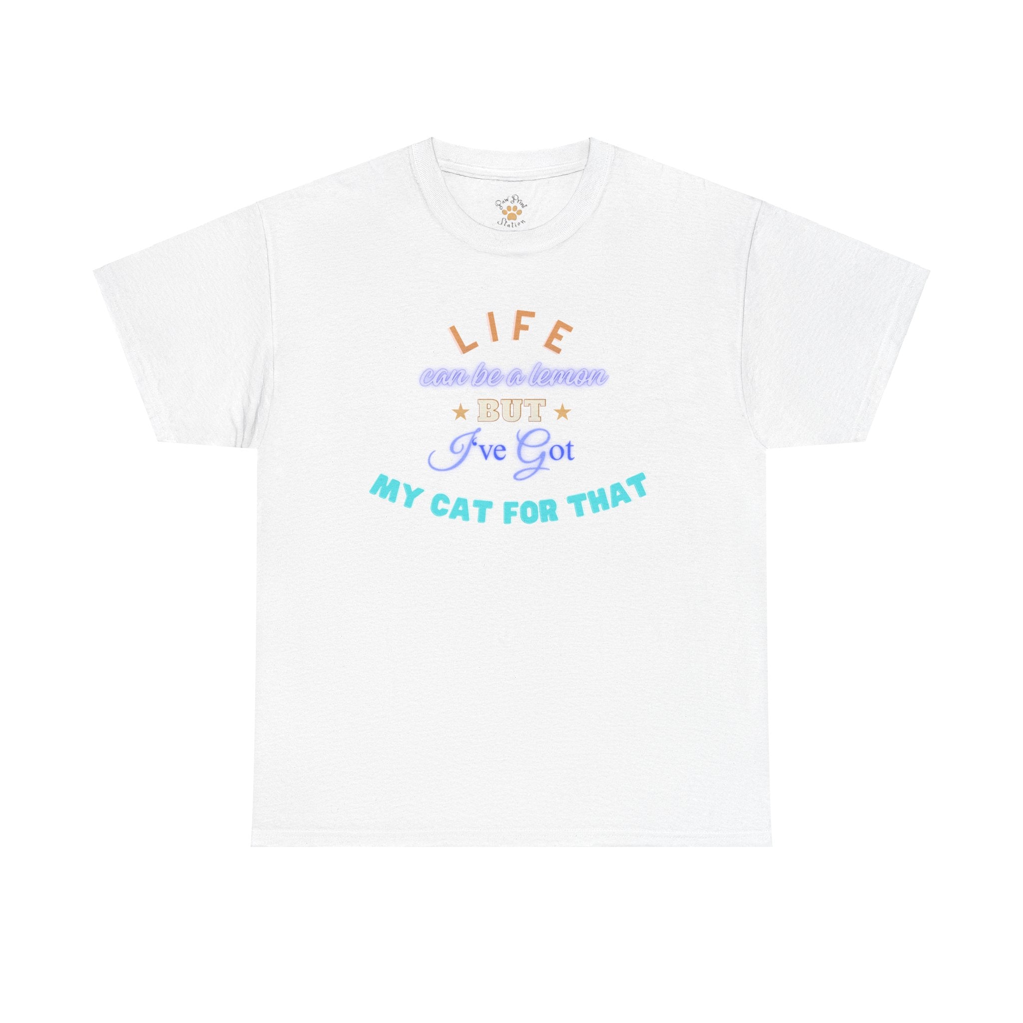 "Life can be a lemon (cat)" Cotton Tee