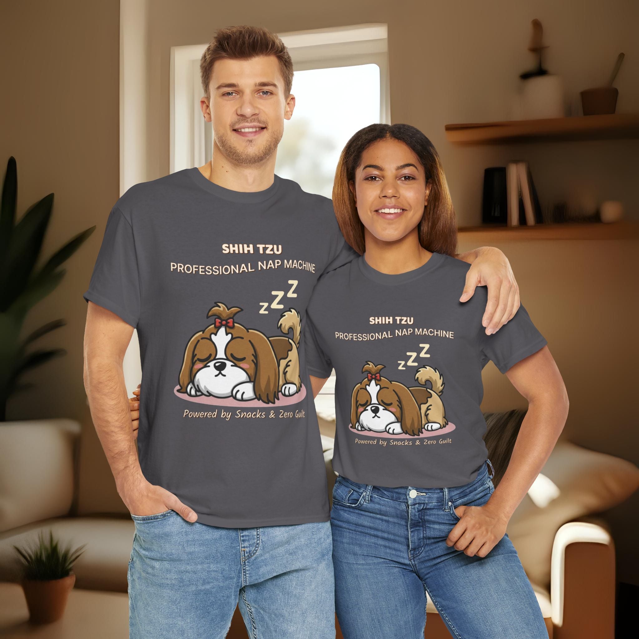 Unisex T-Shirt – Professional Nap Machine: Shih Tzu Everyday Moments Edition
