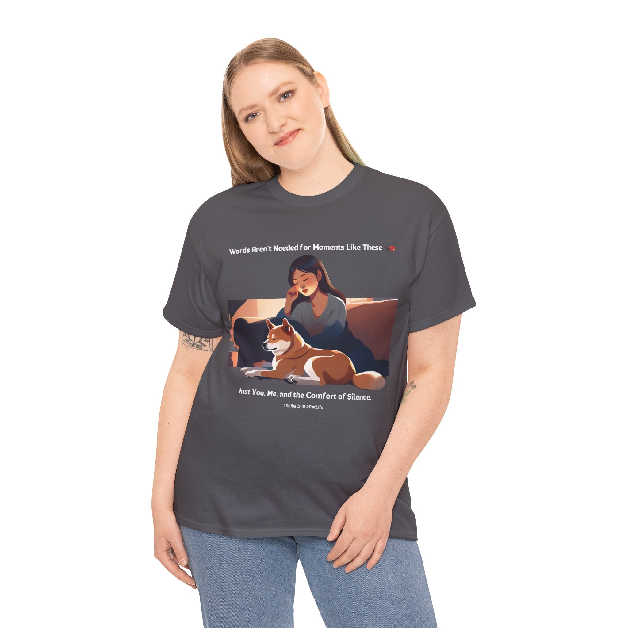 Women's - Words Aren't Needed: Shiba Inu Serenity T-Shirt