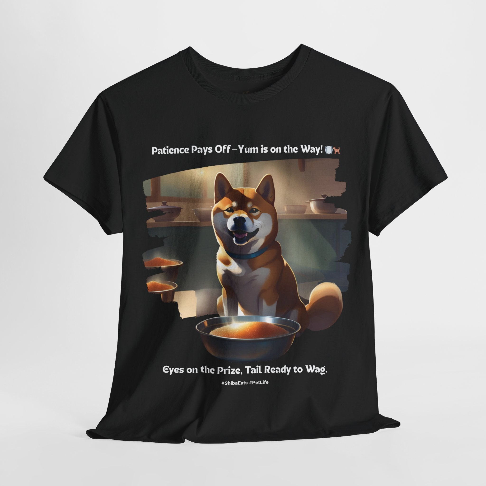 Unisex - Patience Pays Off: Shiba Inu Treats T-Shirt