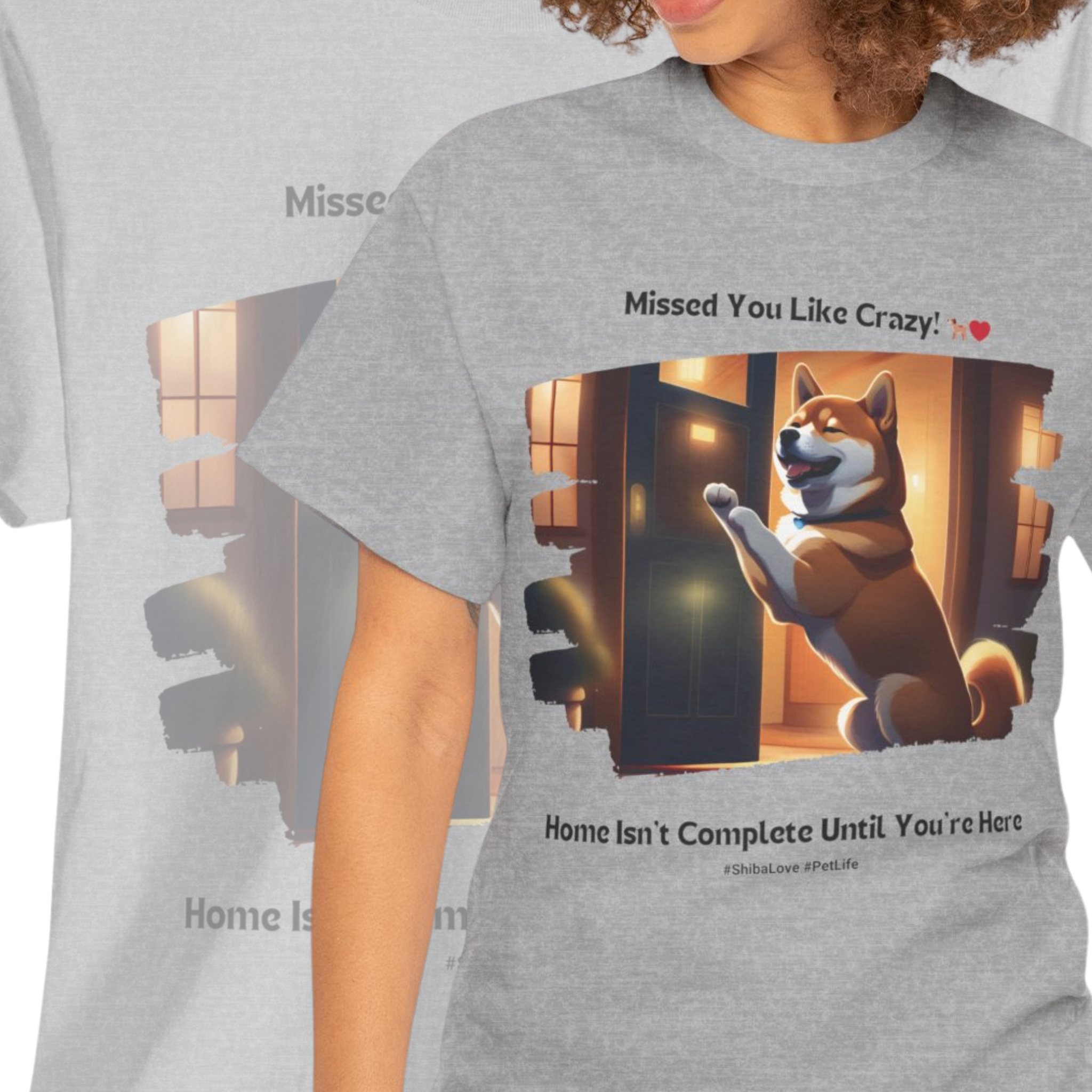 Unisex - Missed You Like Crazy: Shiba Inu T-Shirt