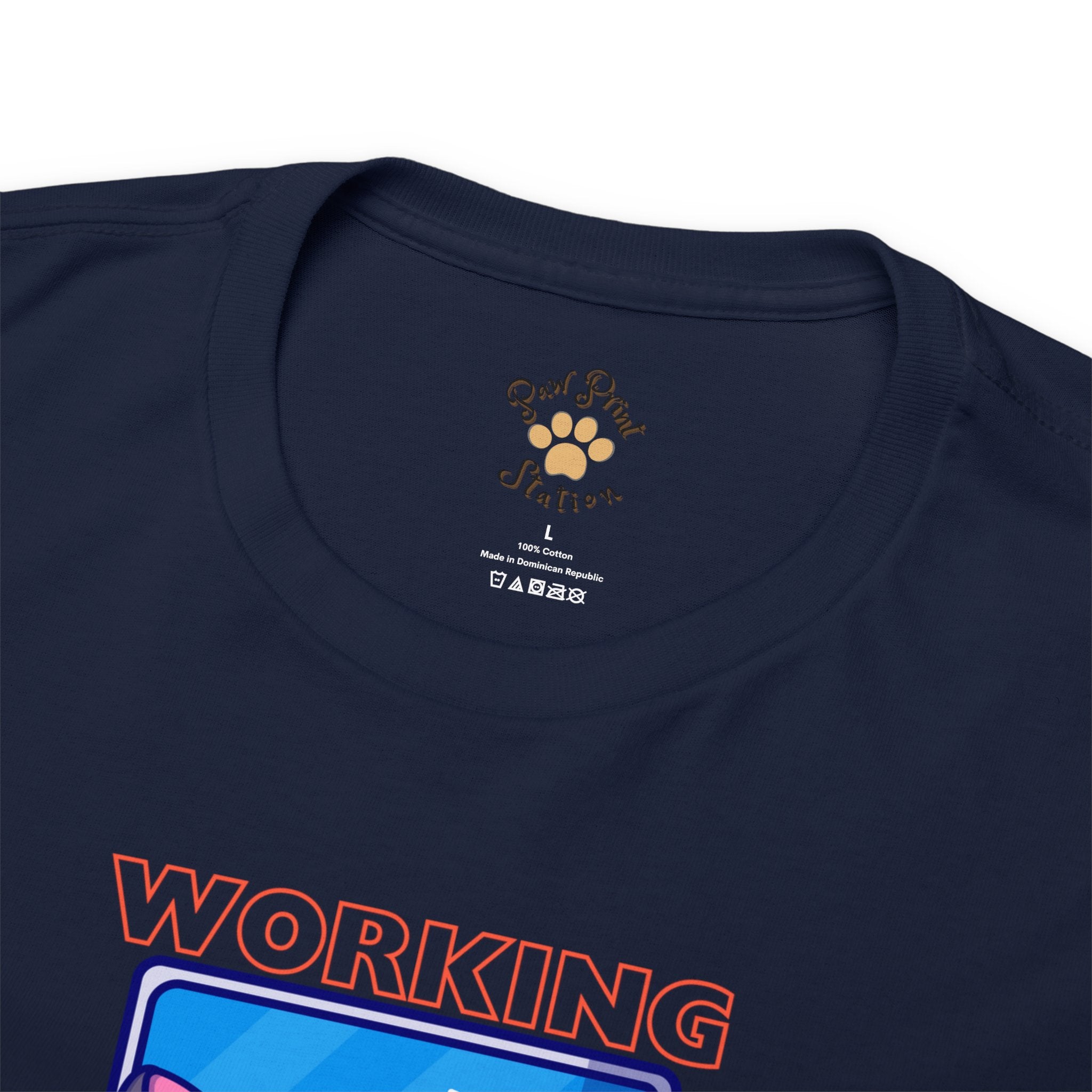 "Working with my Cat" Cotton Tee