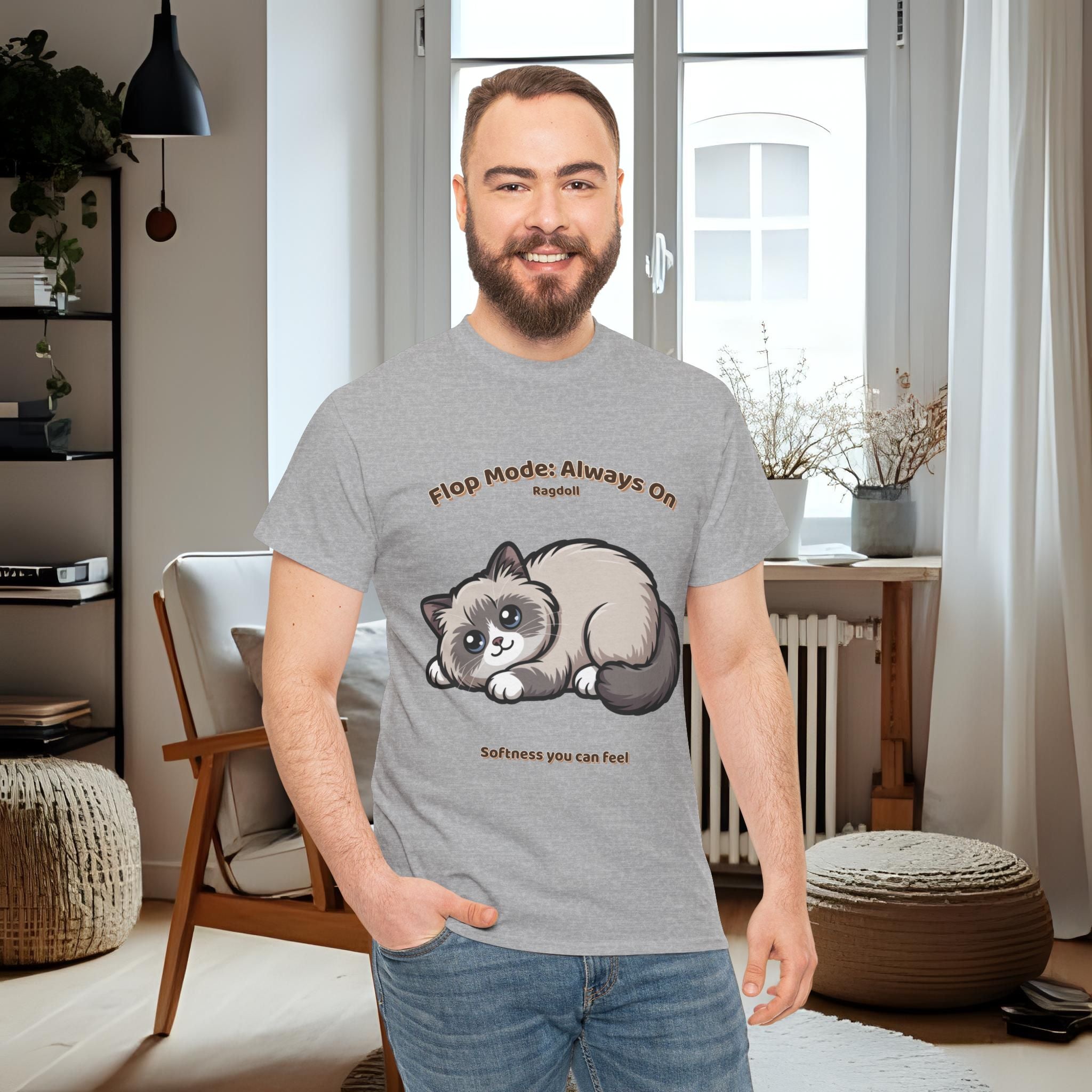 Unisex T-Shirt – Flop Mode: Always On: Ragdoll Everyday Moments Edition