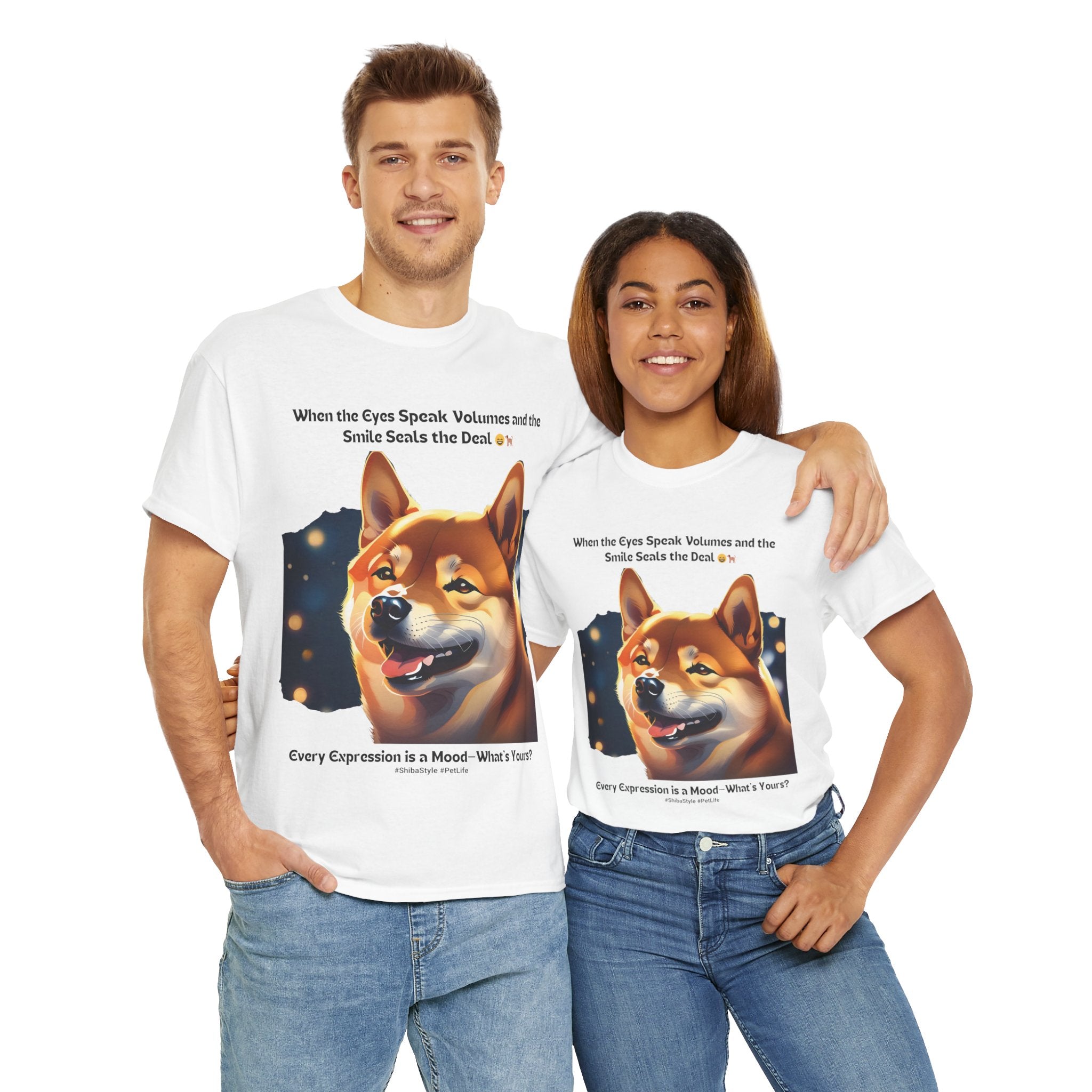 Unisex - When the Eyes Speak Volumes: Shiba Inu T-Shirt