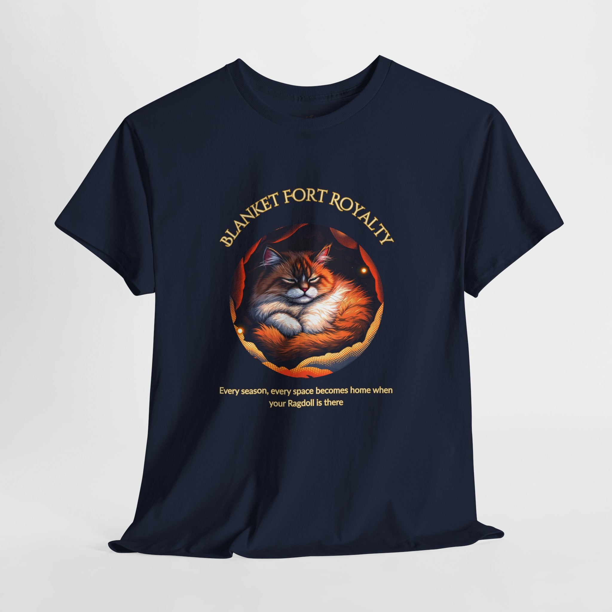 Unisex T-Shirt – Blanket Fort Royalty: Ragdoll Cat Cozy Fall Shirt
