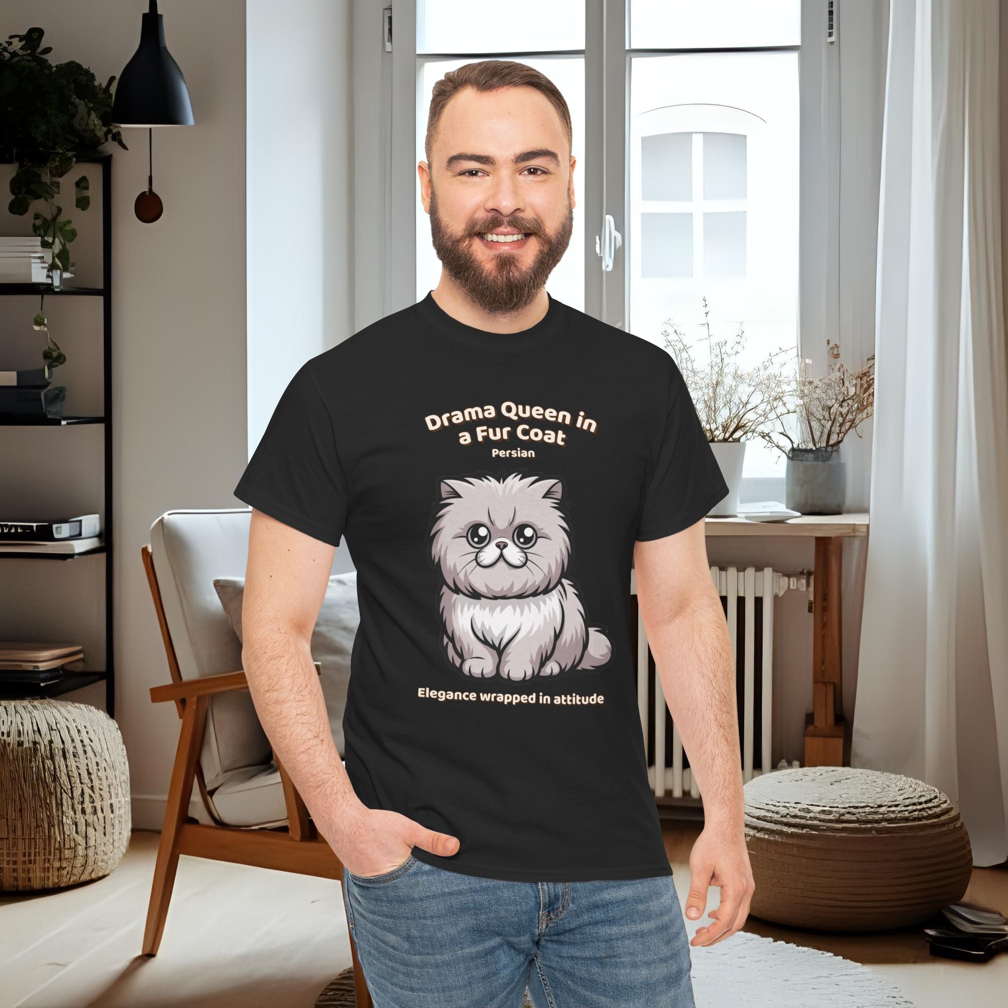 Unisex T-Shirt – Drama Queen in a Fur Coat: Persian Everyday Moments Edition