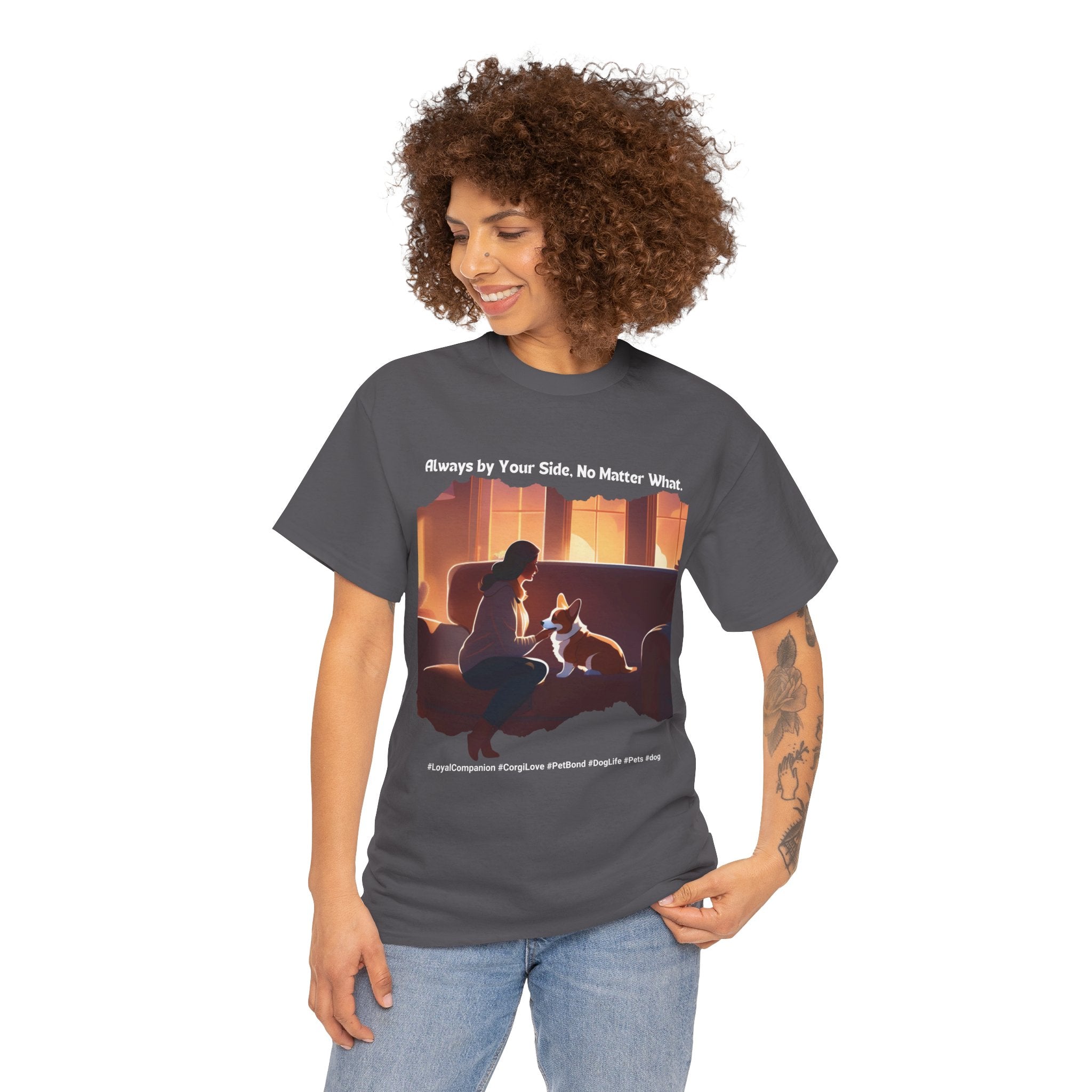 Women's - Always by Your Side: Corgi Love T-Shirt