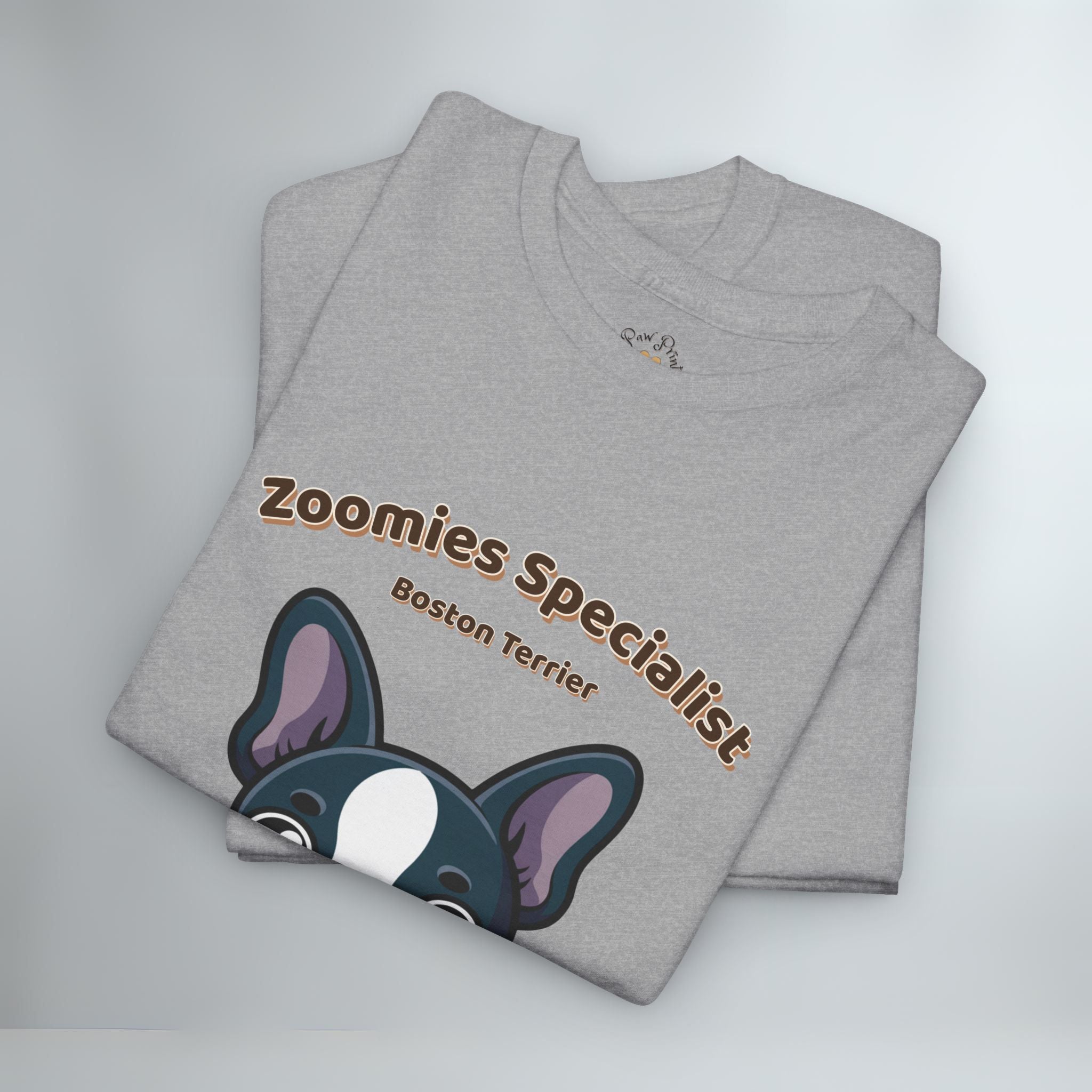 Unisex T-Shirt – Zoomies Specialist: Boston Terrier Everyday Moments Edition