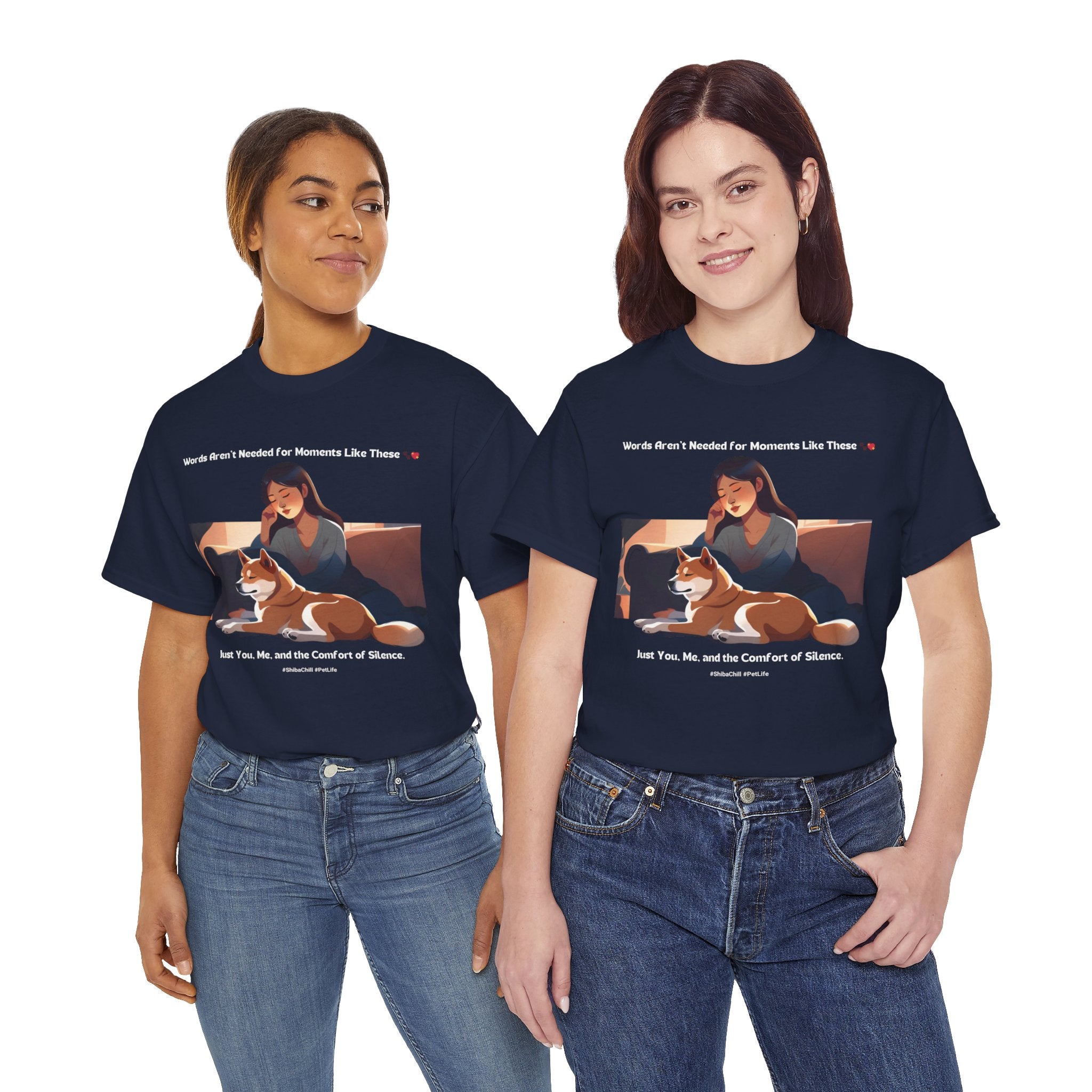 Women's - Words Aren't Needed: Shiba Inu Serenity T-Shirt