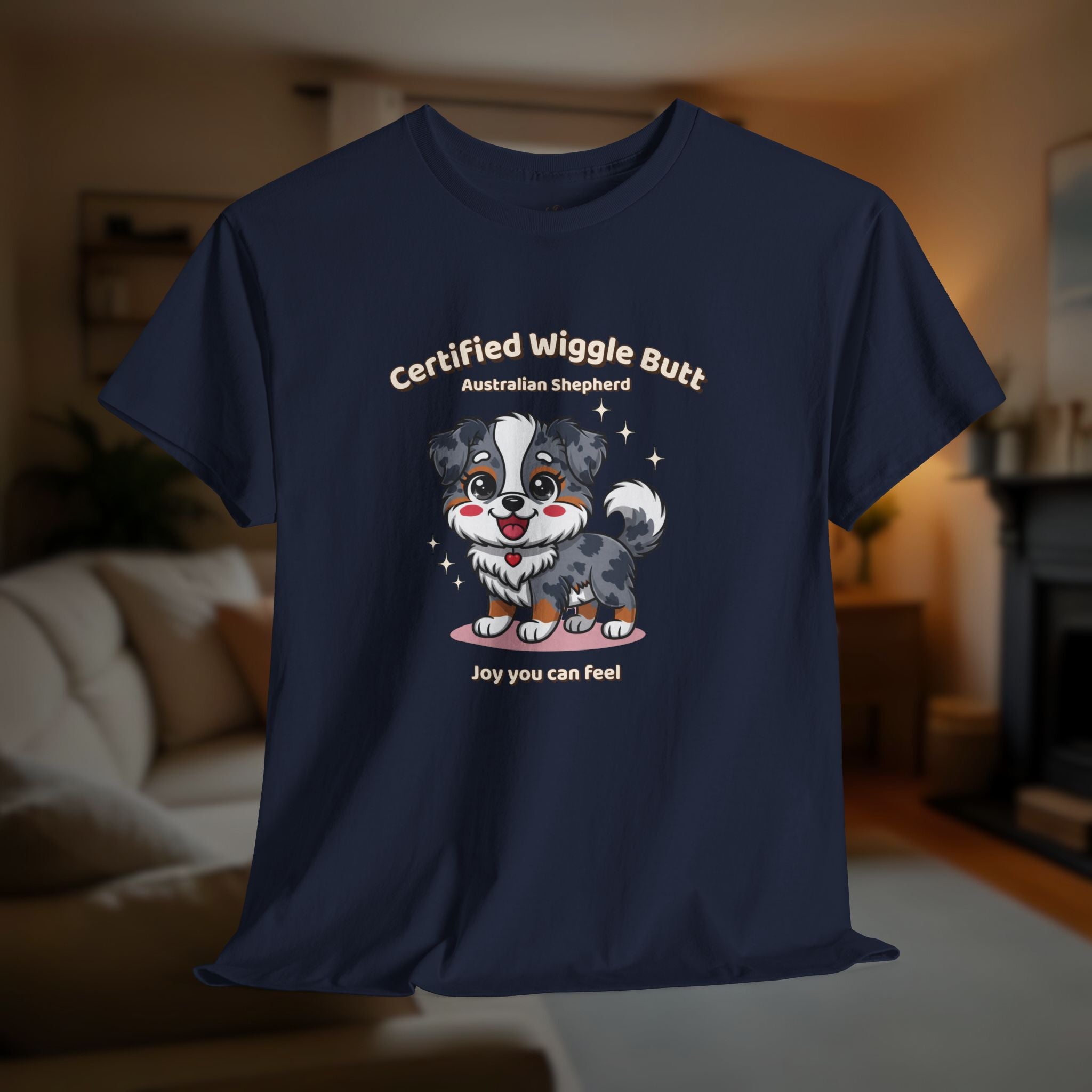 Unisex T-Shirt – Certified Wiggle Butt: Australian Shepherd Everyday Moments Edition