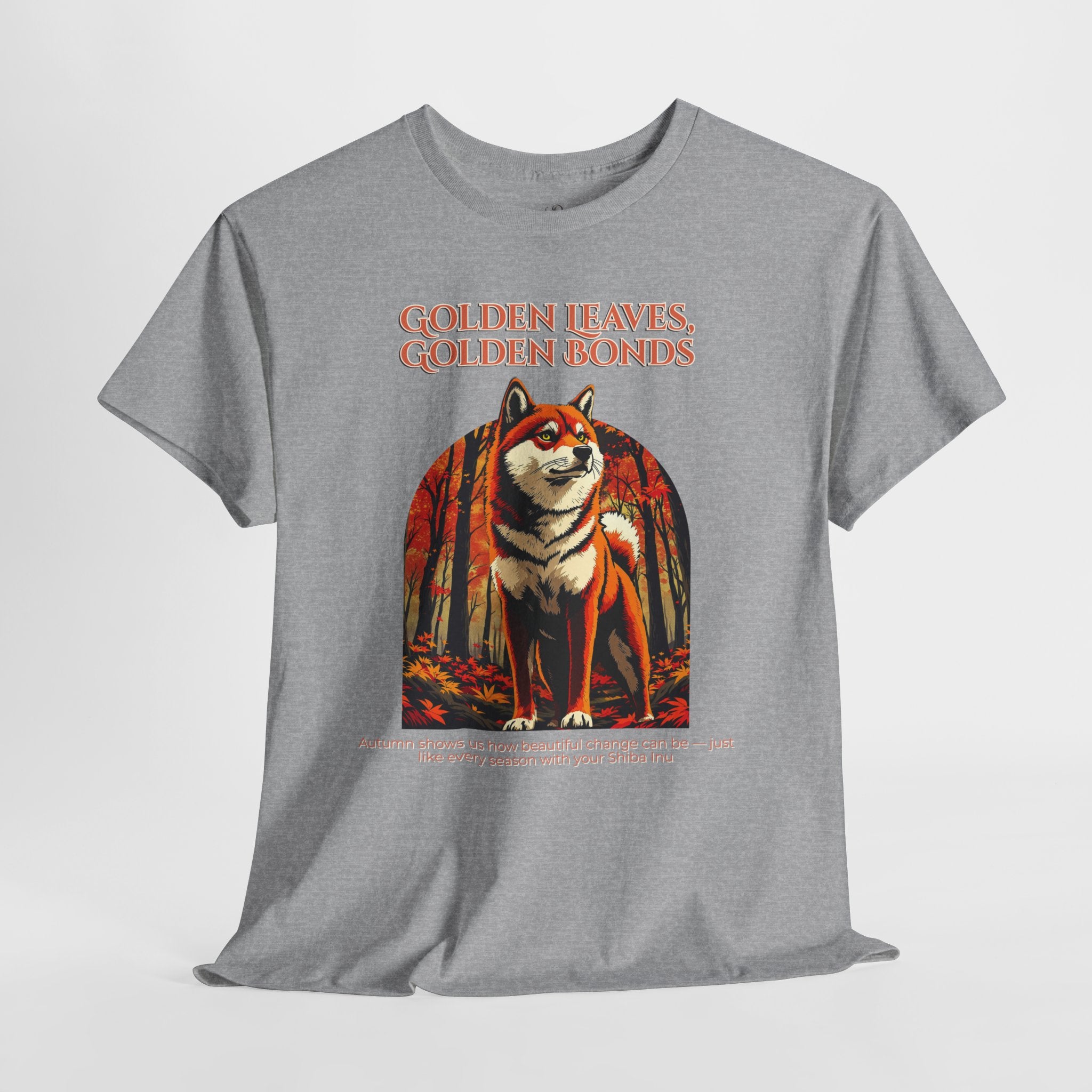Unisex T-Shirt – Golden Leaves, Golden Bonds: Shiba Inu Autumn Shirt