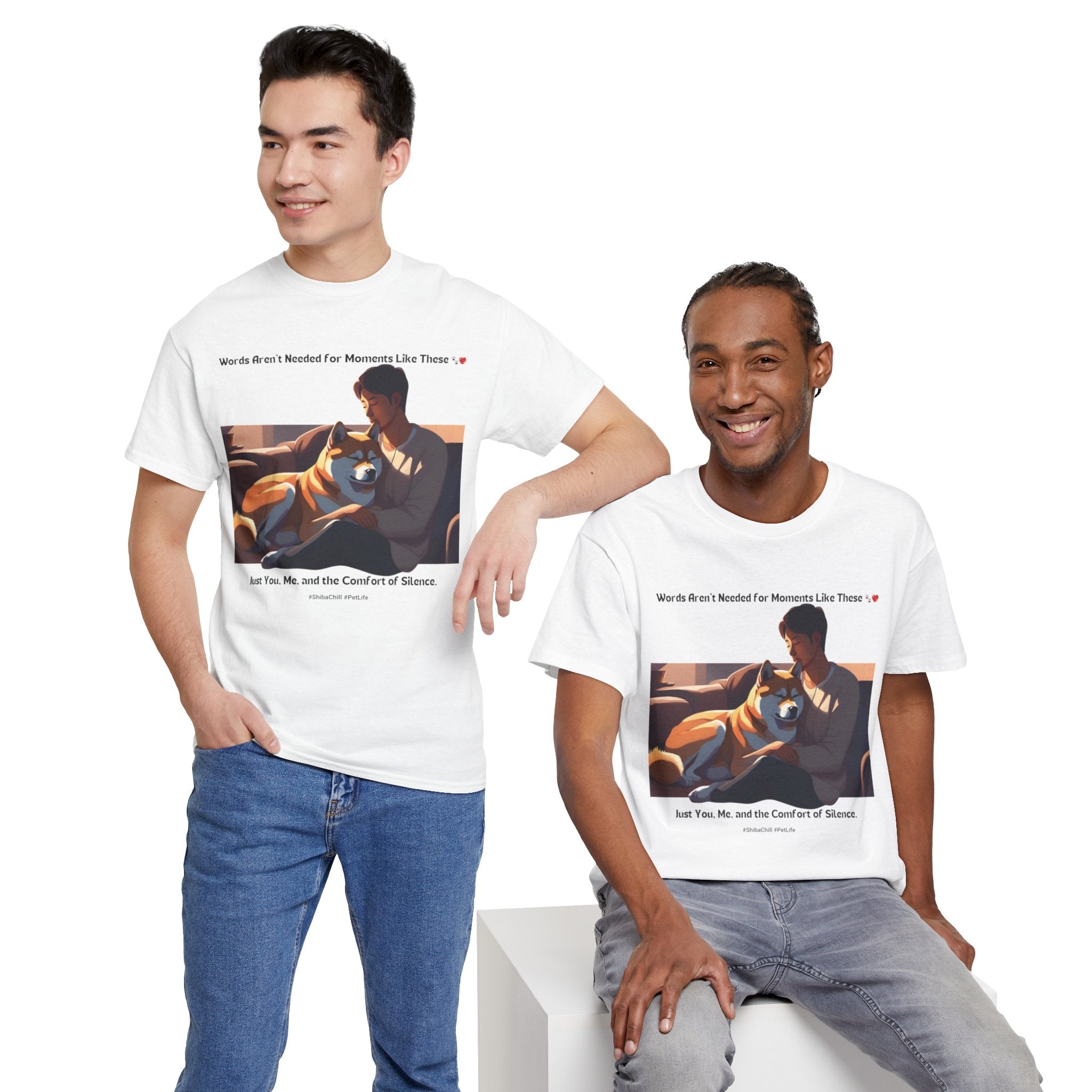 Men's - Words Aren't Needed: Shiba Inu Serenity T-Shirt