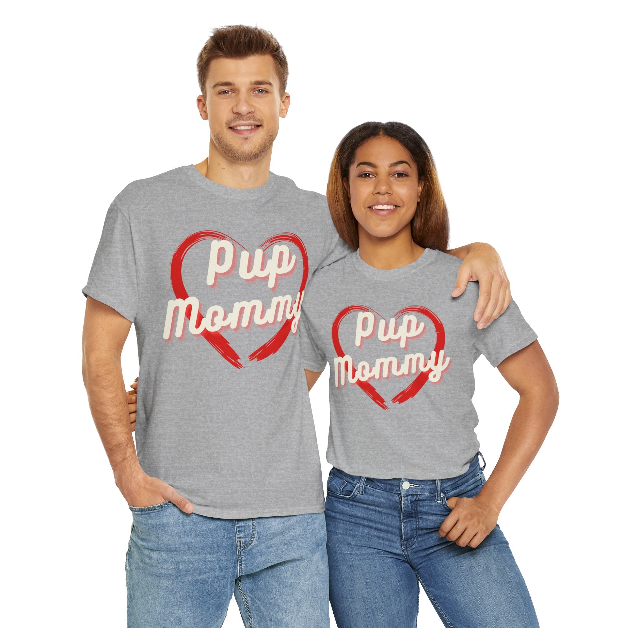 Women's - Pup Mommy Heart Dog T-Shirt