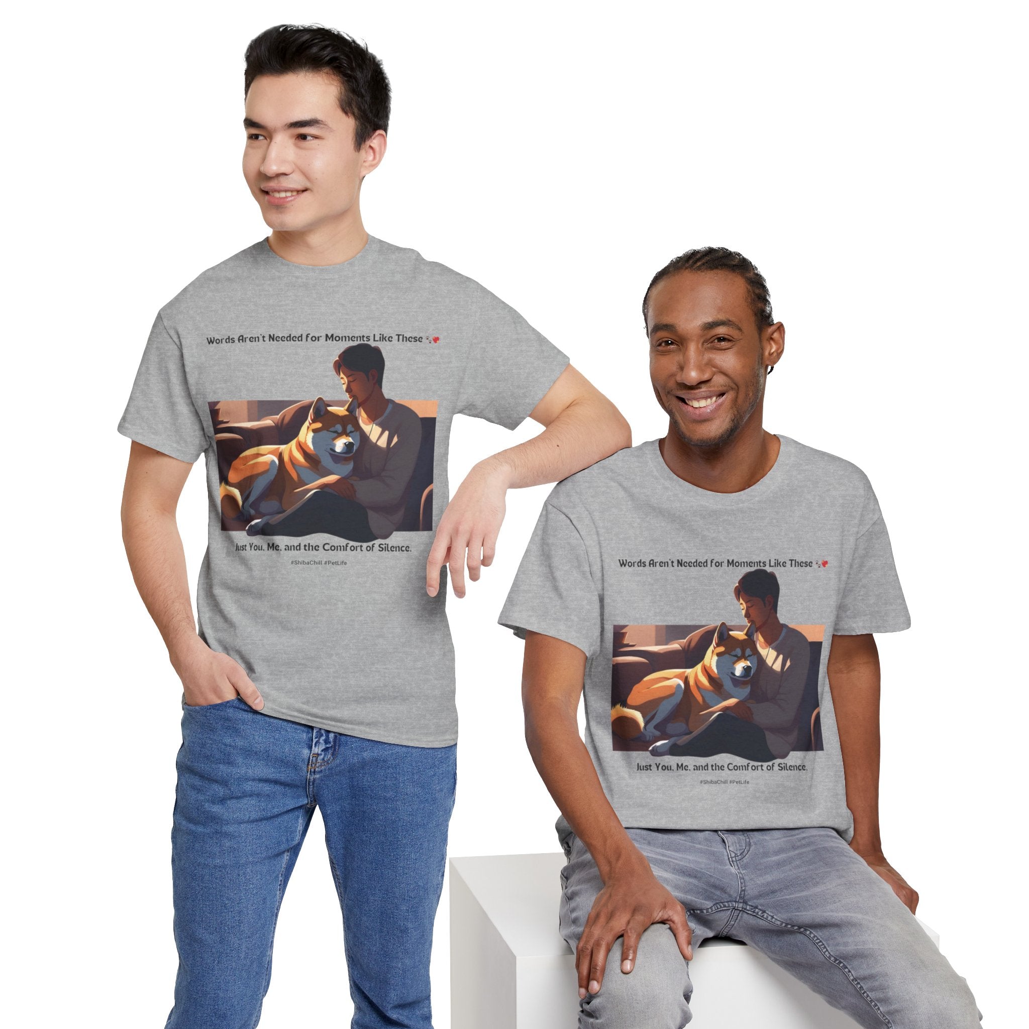 Men's - Words Aren't Needed: Shiba Inu Serenity T-Shirt